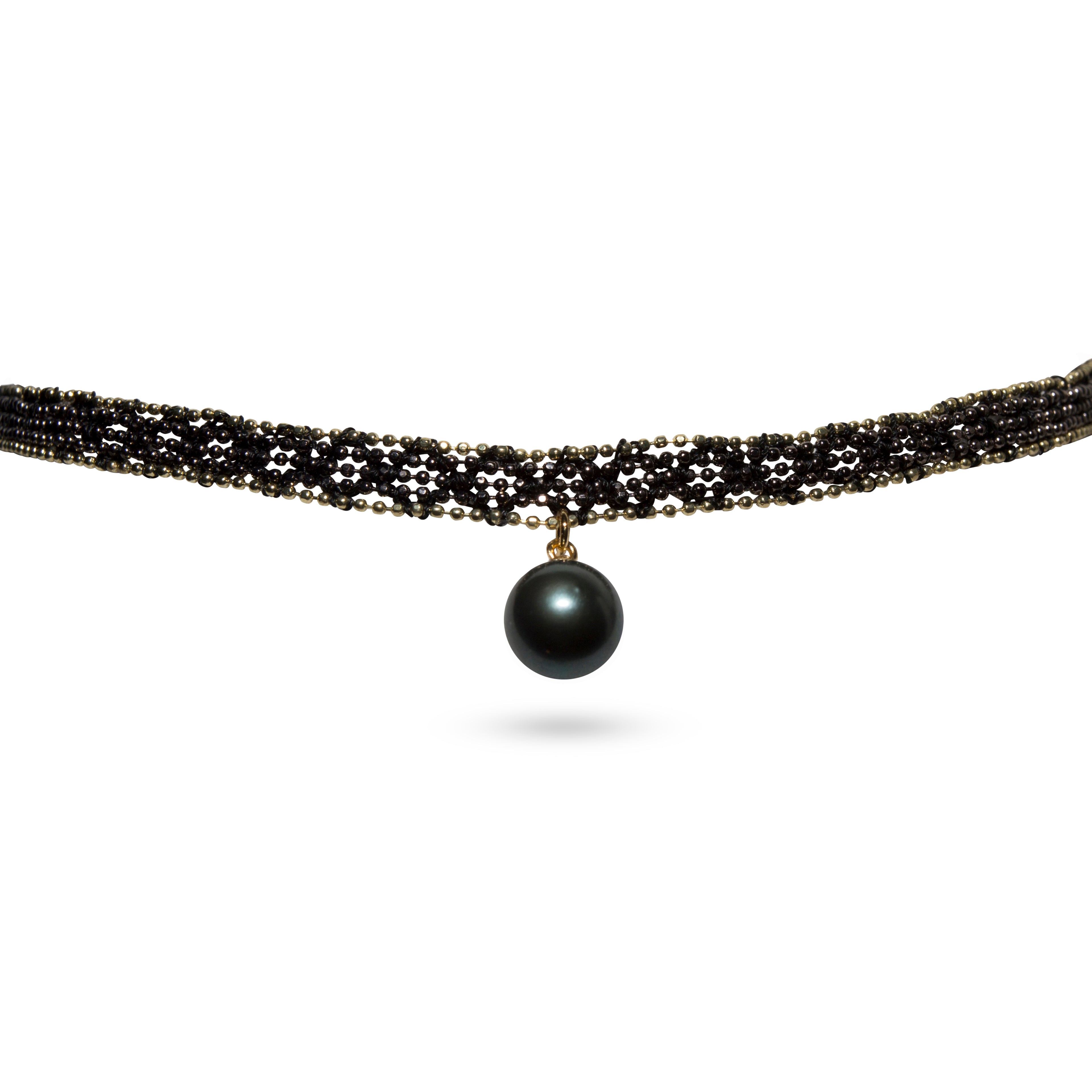 Elegant Midnight Pearl Choker Necklace for Women - Timeless Black Pearl Jewelry Gift for Party, Wedding & Evening Wear