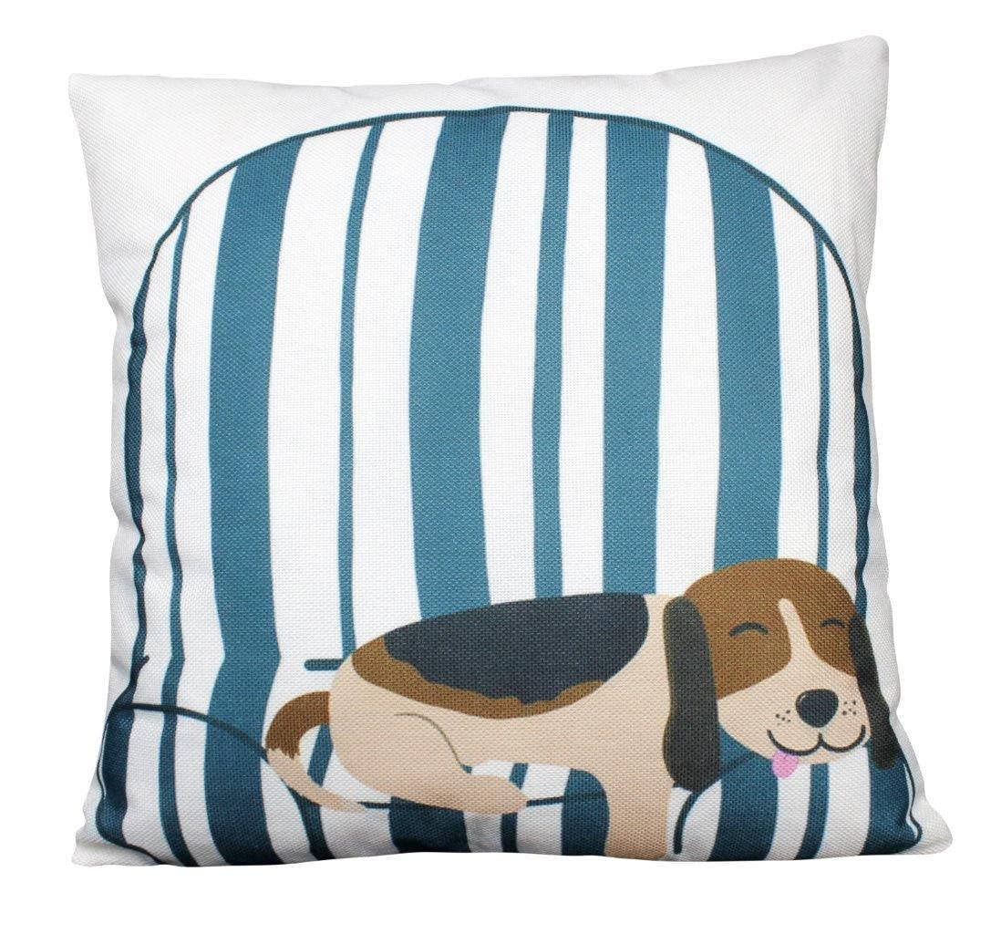 Custom Beagle Dog Pillow Cover - Personalized Home Decor for Dog Lovers - Perfect Gift for Dog Moms & Pet Owners - Cozy Living Room & Bedroom Accent Pillow