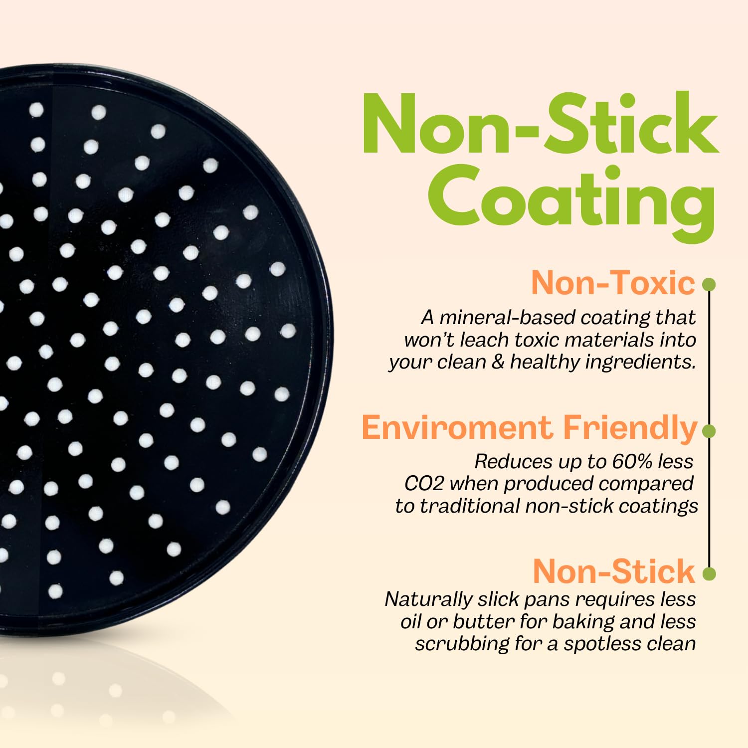 Premium Carbon Steel Pizza Pan for Oven, Microwave & OTG - 12 Inch Round Non-Stick Baking Tray (Black) - Perfect for Homemade Pizza, Bread & Pastries - Set of 1