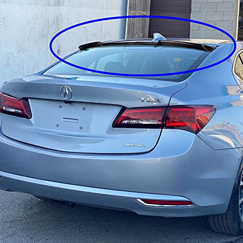 **2015-2020 Acura TLX Rear Window Roof Visor Spoiler Wing Body Kit - 100% Real Carbon Fiber - Enhances Aerodynamics & Style - Perfect for Car Enthusiasts & Custom Builds**