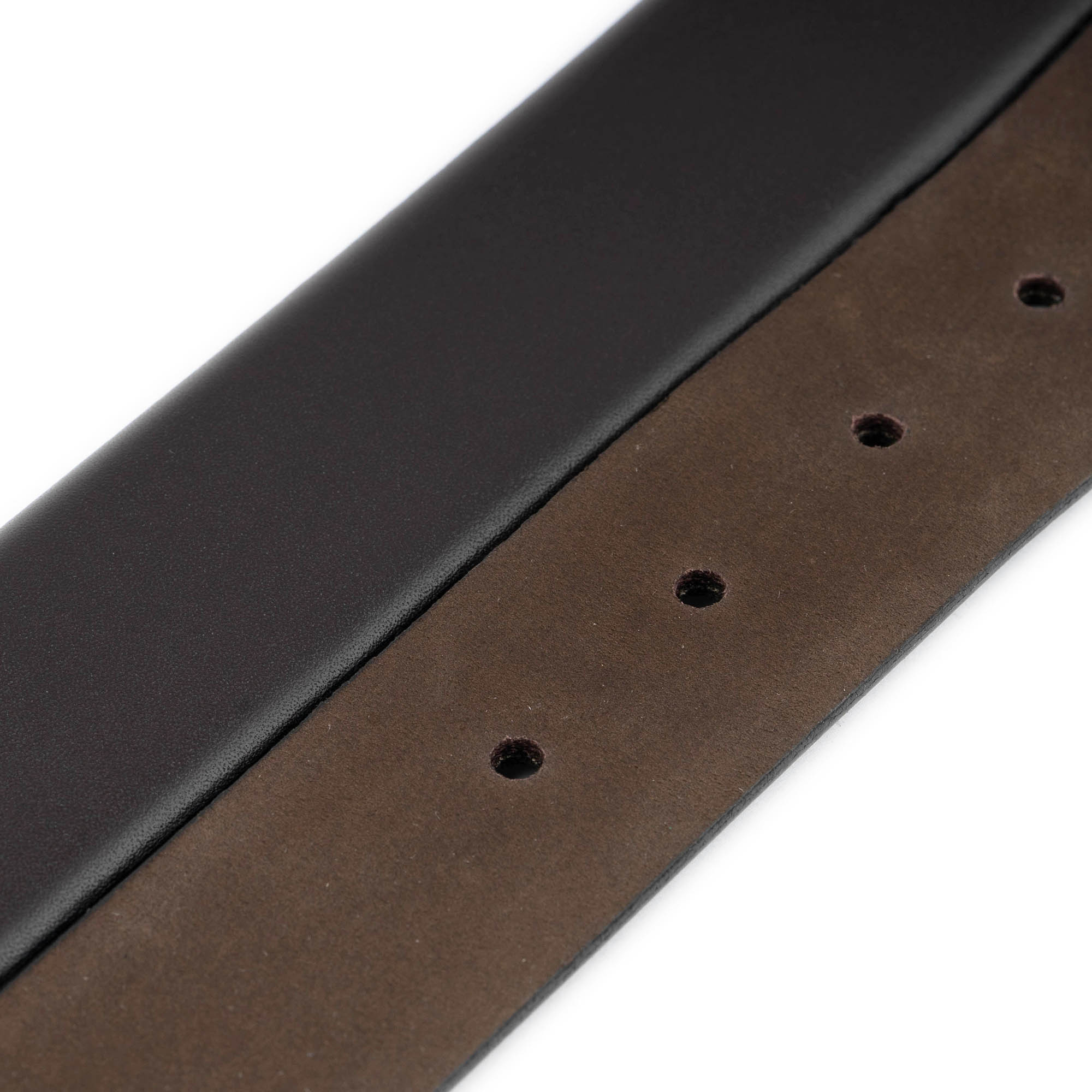 Premium 3.5cm Genuine Dark Brown Leather Replacement Belt for Ferragamo Buckles - Classic Dress Belt for Business & Formal Occasions