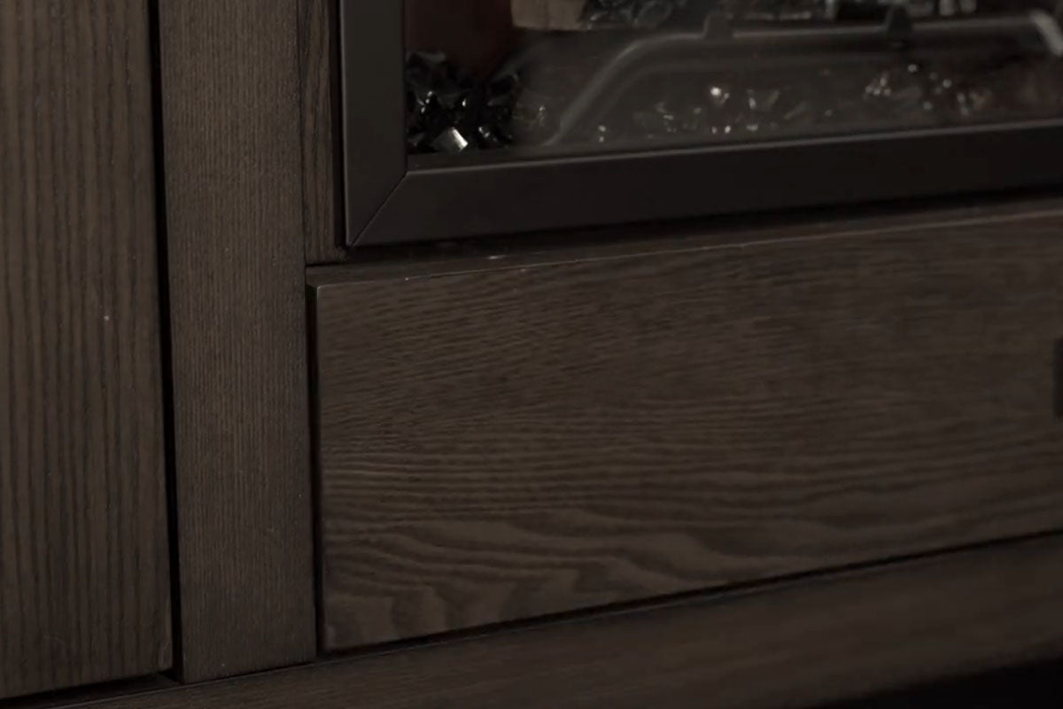 Napoleon Franklin 30'' Oak Media Console with Electric Firebox - Perfect for Living Room Home Theater & Cozy Fireplace Ambience