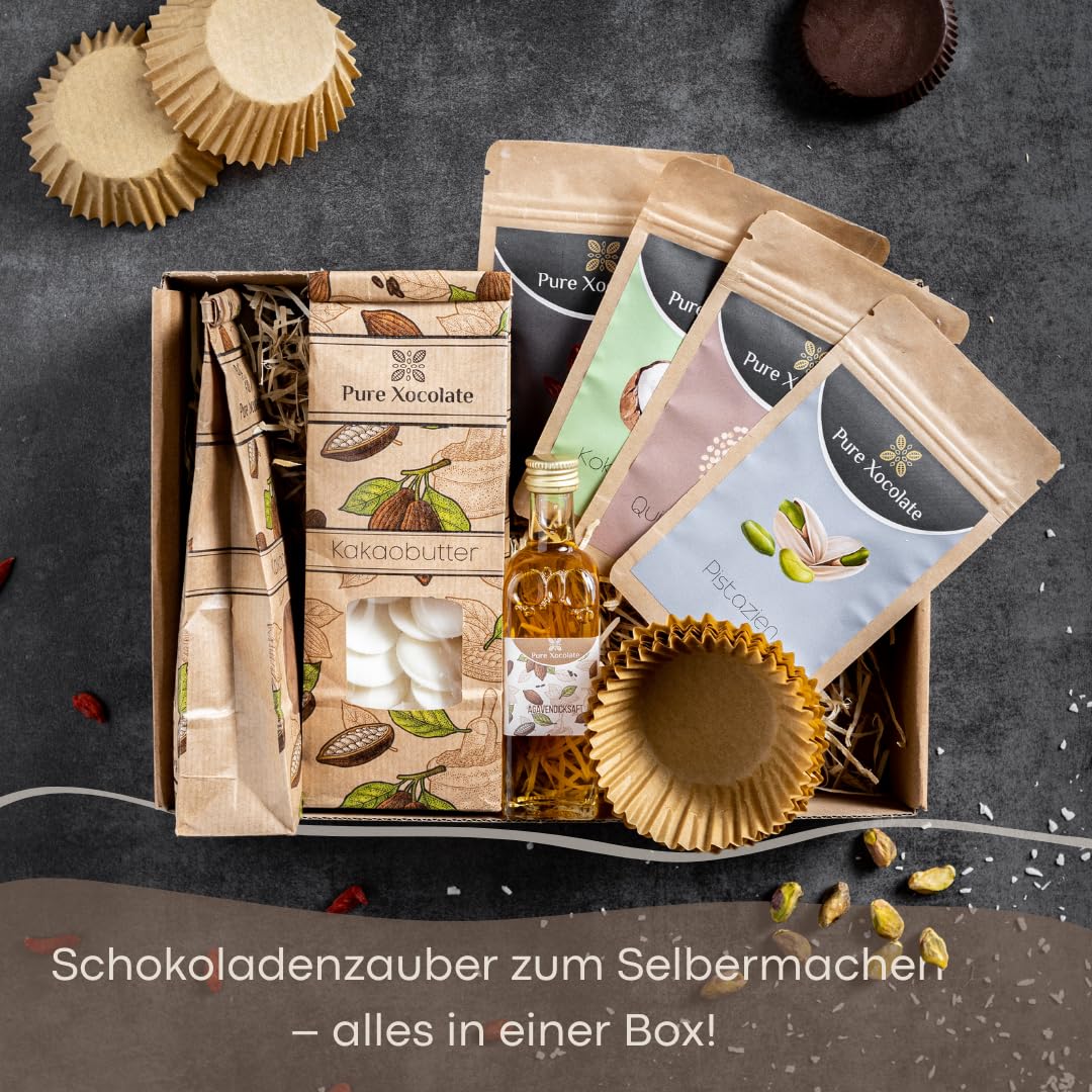Vegan DIY Peanut Butter Chocolate Cups Kit - Homemade Vegan Chocolates with Toppings for Christmas, Birthday Gifts & Baking Fun | Perfect for Holiday Treats, Party Favors & DIY Dessert Making