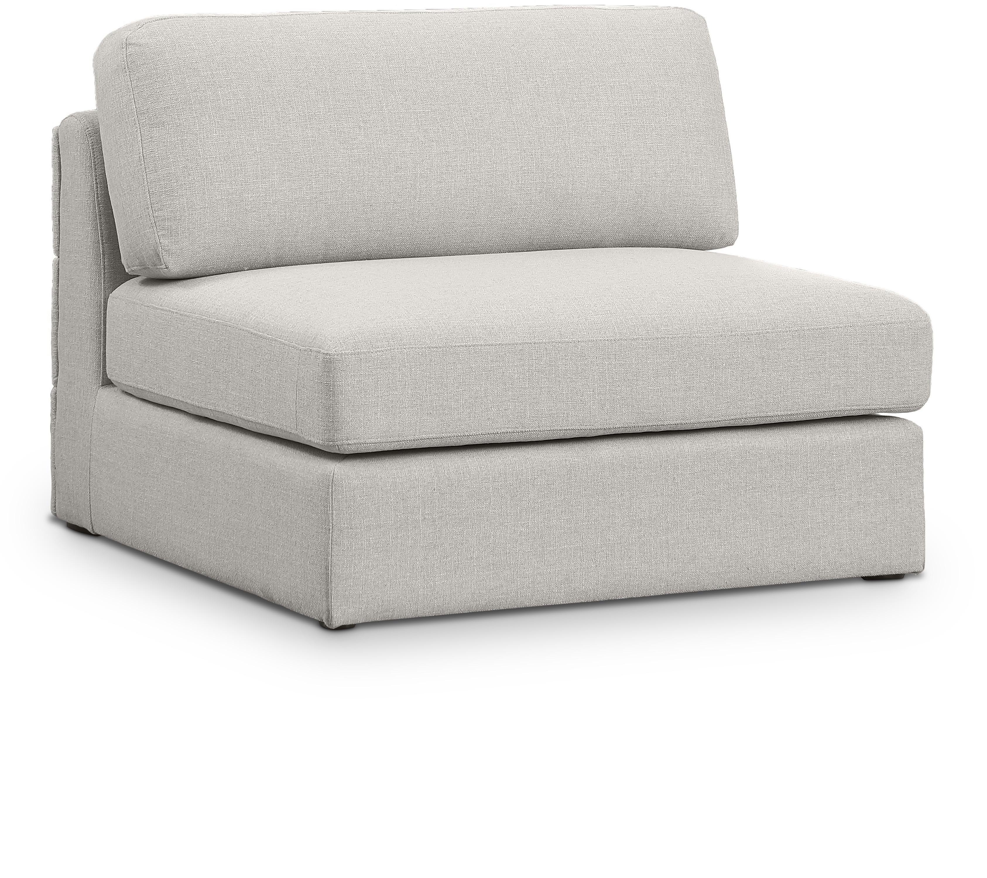 Beckham Durable Linen Textured Fabric Armless Chair - Modern Home Office & Living Room Accent Furniture for Relaxing & Decor