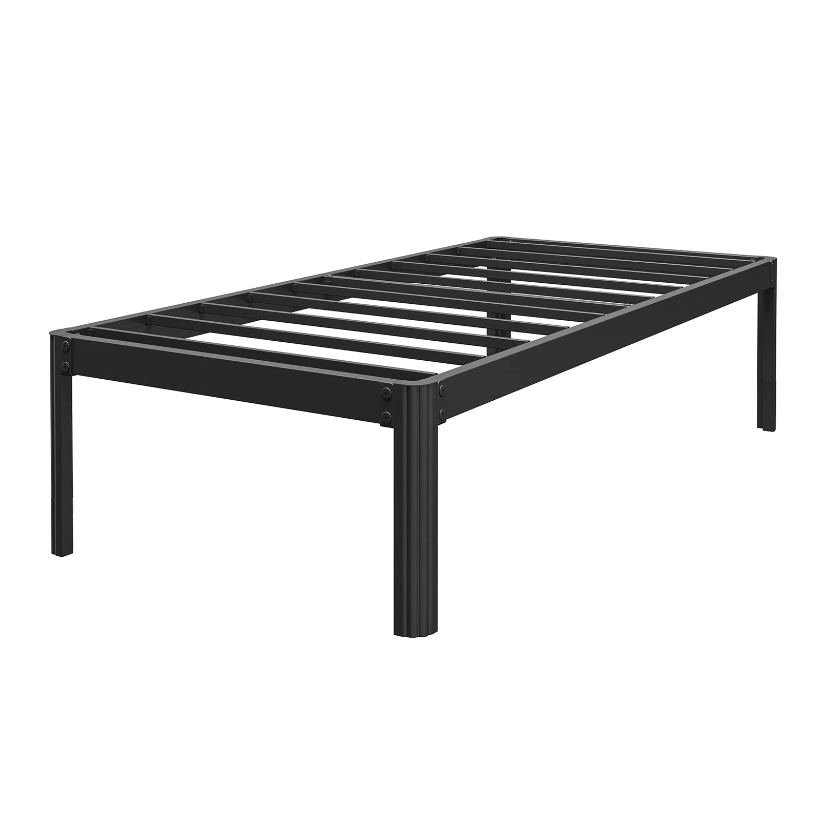 COMASACH 18 Inch Twin XL Heavy Duty Metal Platform Bed Frame - No Box Spring Needed, 3000 lbs Capacity, Noise-Free Mattress Foundation with Non-Slip Round Corner Legs (Black) - Perfect for Dorms, Apartments & Guest Rooms