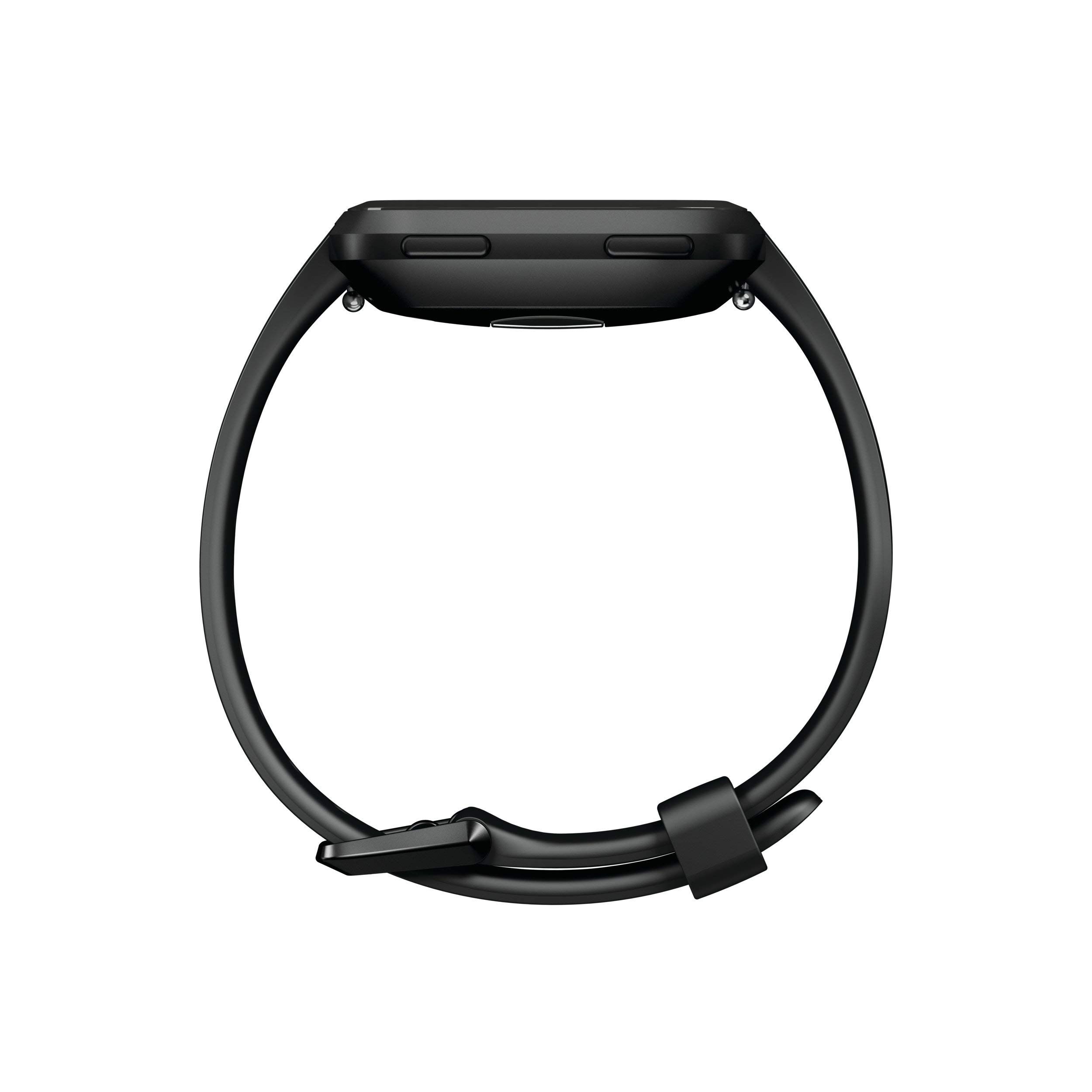 Fitbit Versa Smart Watch - Multisport Fitness Tracker with Heart Rate Monitor, Sleep Tracking & 4+ Day Battery - Black/Black Aluminum (Includes S & L Bands) | Renewed Certified | Perfect for Running, Swimming & Daily Activity Tracking