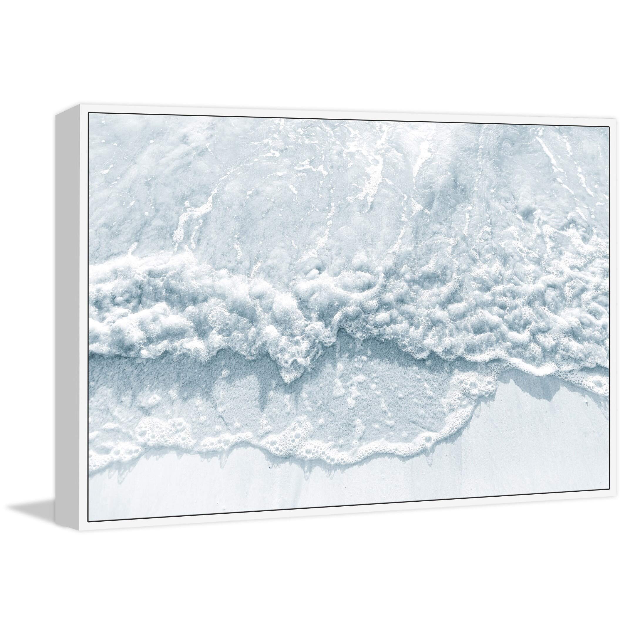 Handmade Canvas Print 60x40 - Bubble Bath Floater Art for Home Decor