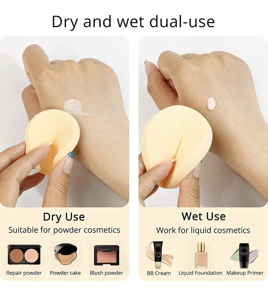 TopFinder® 8-Pack Soft Microfiber Makeup Sponge Puffs - Round Blender for Concealer & Foundation - Waterproof Beauty Blenders for Flawless Makeup Application (Perfect for Daily Use, Travel & Professional Makeup Artists)