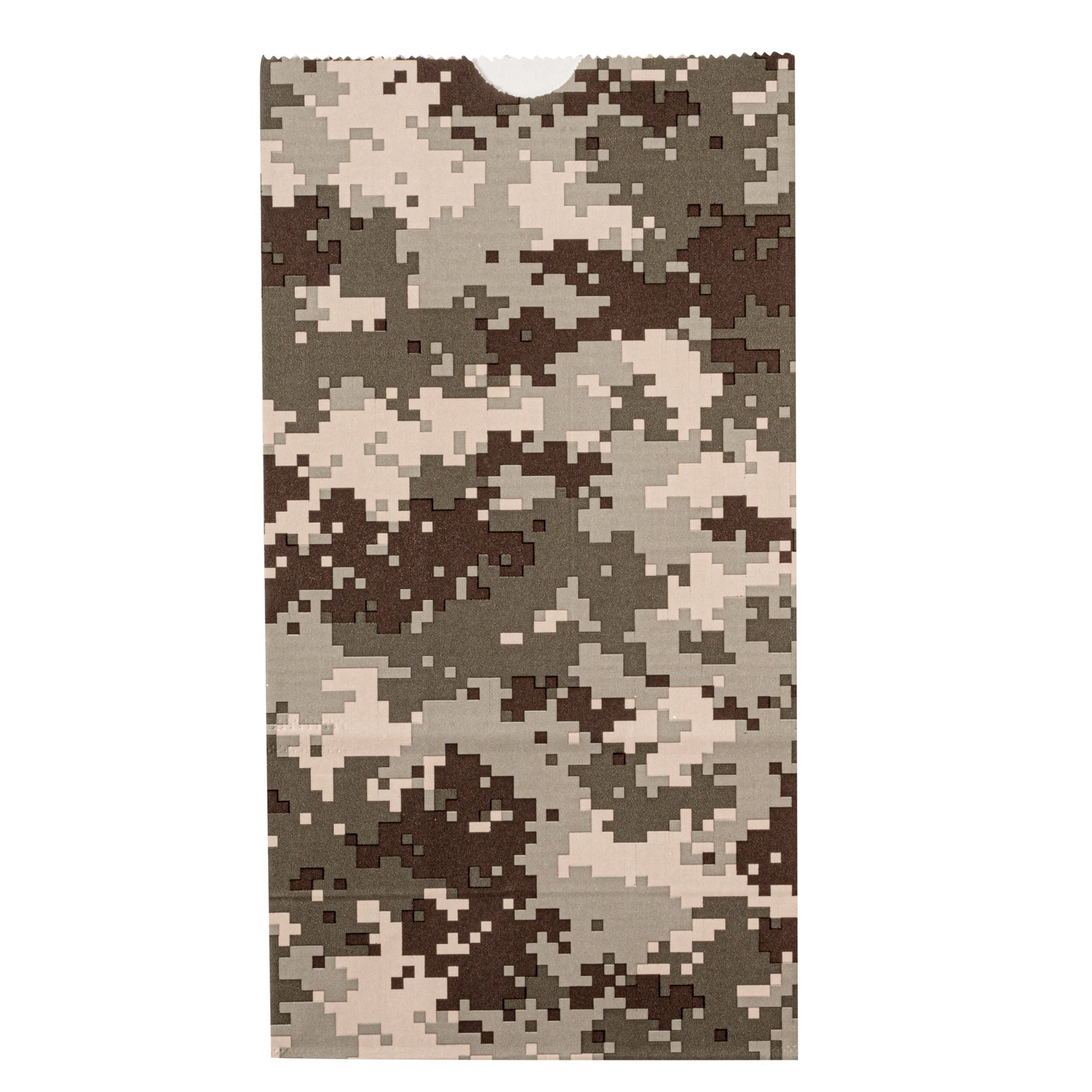 Camouflage Paper Bags 4 lb - 5 x 3.25 x 9.5 Inches - 100 Count Box - Heavy Duty Kraft Gift Bags for Hunting, Military, Outdoor & Party Supplies