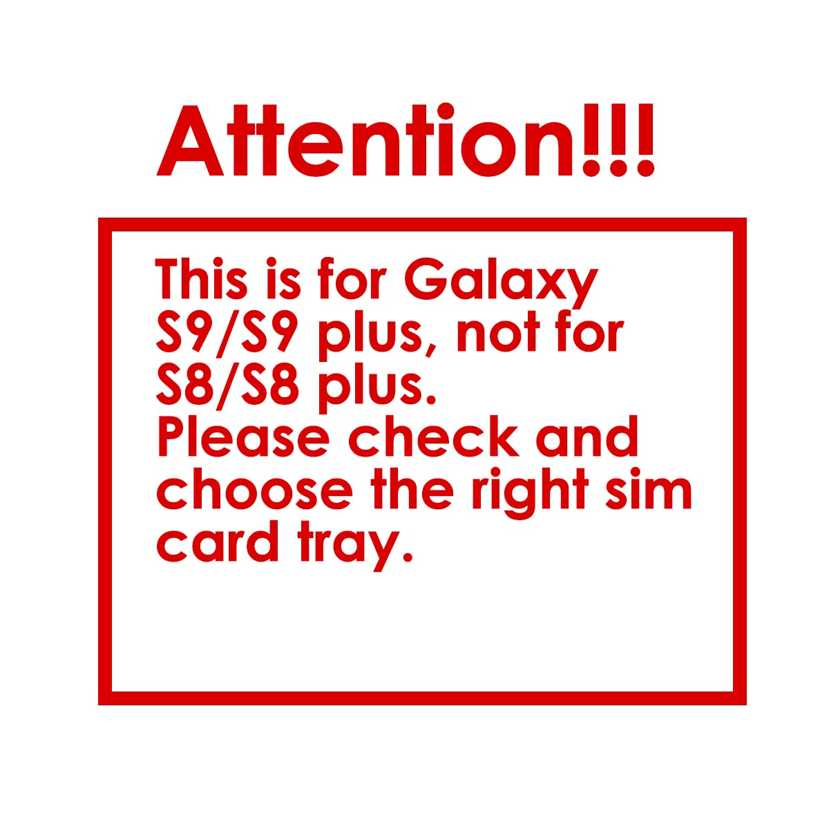 SIM Card Tray Holder Slot Replacement for Samsung Galaxy S9 & S9+ Plus - Black Waterproof Rubber Ring with Eject Pin (Single SIM Version) | Durable Repair Part for Travel & Everyday Use