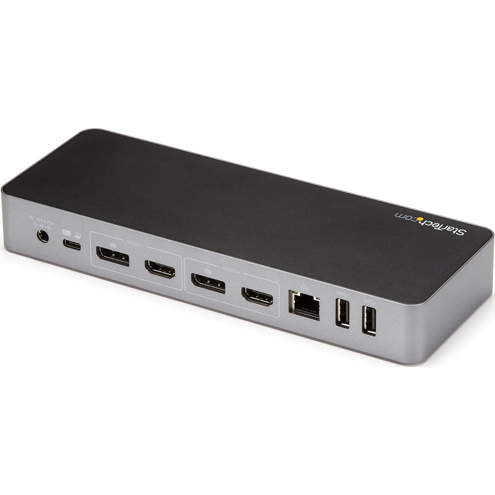 StarTech.com Universal Laptop Docking Station - Hybrid USB-C & USB-A Port Hub with Dual 4K DisplayPort & HDMI, 60W Power Delivery - Compatible with Mac, Windows & Chrome OS - Perfect for Home Office & Remote Work Setup