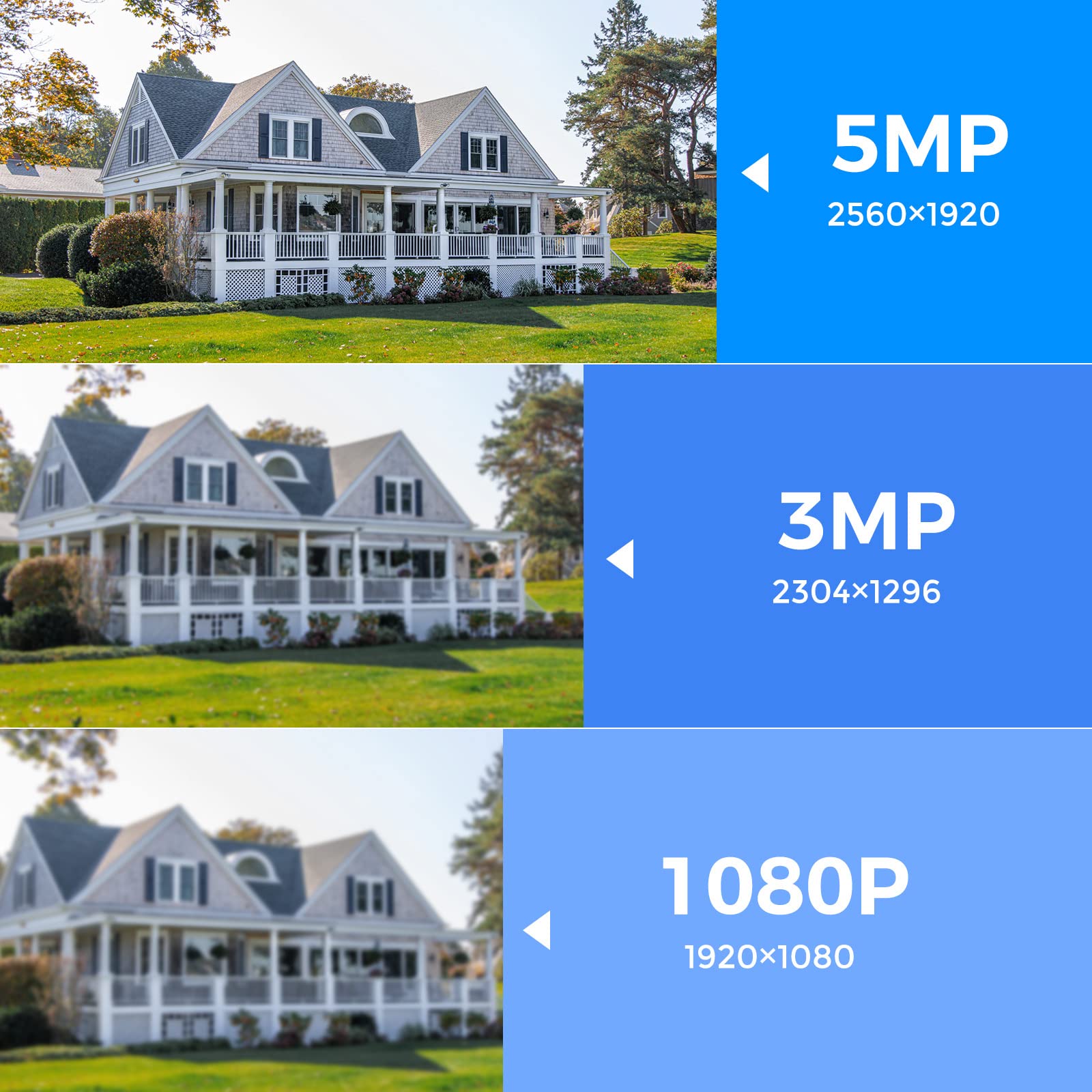 5MP Hiseeu Wireless Outdoor Security Camera System - IP66 Waterproof PTZ & Bullet Cameras with Night Vision, Motion Alerts & 1TB Storage - No Monthly Fees - Ideal for Home, Business & Property Surveillance