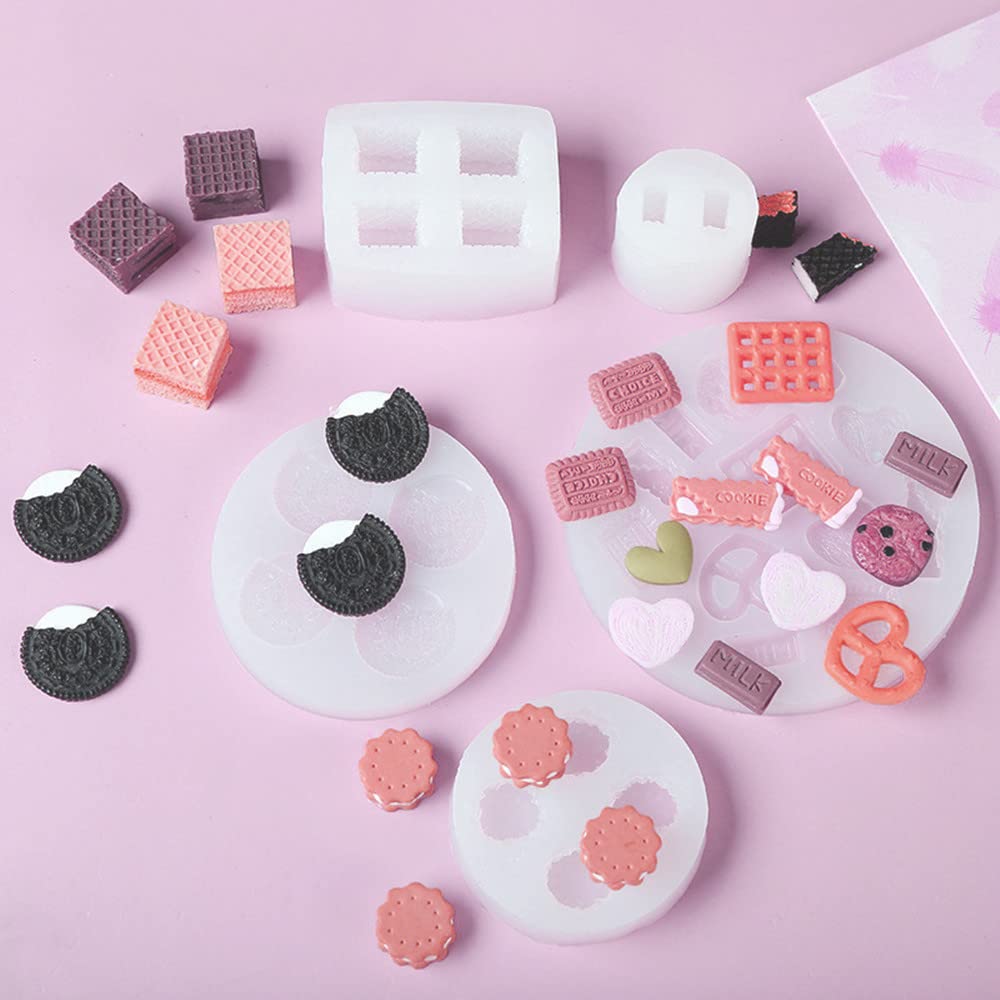 3pcs Silicone Cookie Molds Set - Sandwich & Chocolate Bar Shapes for Cake Decorating, Fondant, Cupcakes, Sugar Craft, Resin & Polymer Clay | Perfect for Baking, DIY Desserts & Party Treats