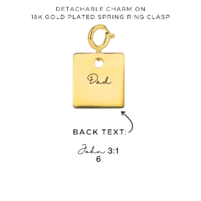 Personalized Engraved Charms with Detachable Clasp - Custom Name Jewelry Gift for Women - Perfect for Necklaces, Bracelets & Keychains - $12.00