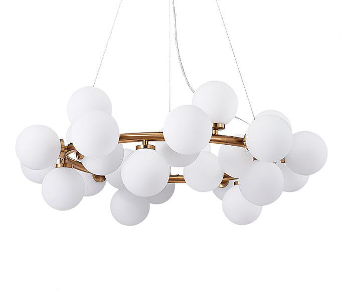 Elegant Natalie Orb Chandelier - Modern Crystal Ceiling Light Fixture for Dining Room, Bedroom & Living Room Decor