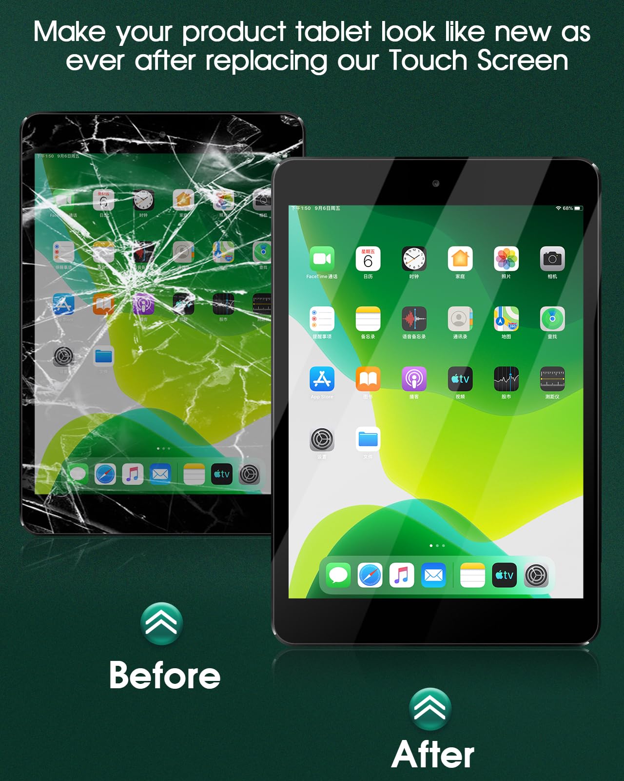 Original iPad Air 2 LCD Screen Replacement (2014 Model) - A1566/A1567 Touch Digitizer Assembly with Home Button - Black Display Repair Kit for iPad Air 2nd Generation - Perfect for DIY Fixes, Screen Damage Replacement, and Professional Repair Services