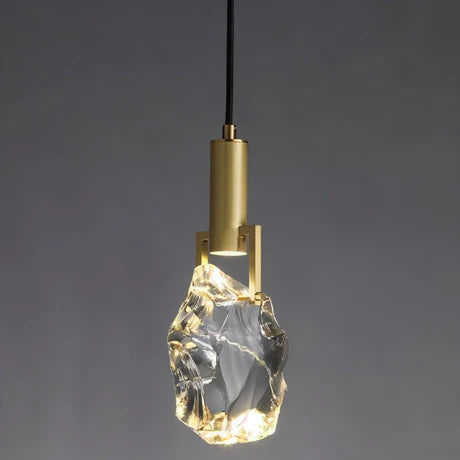 Modern Crystal Pendant Light - Elegant Ceiling Fixture for Dining Room, Kitchen Island & Bedroom Decor | Dimmable LED Chandelier Lighting