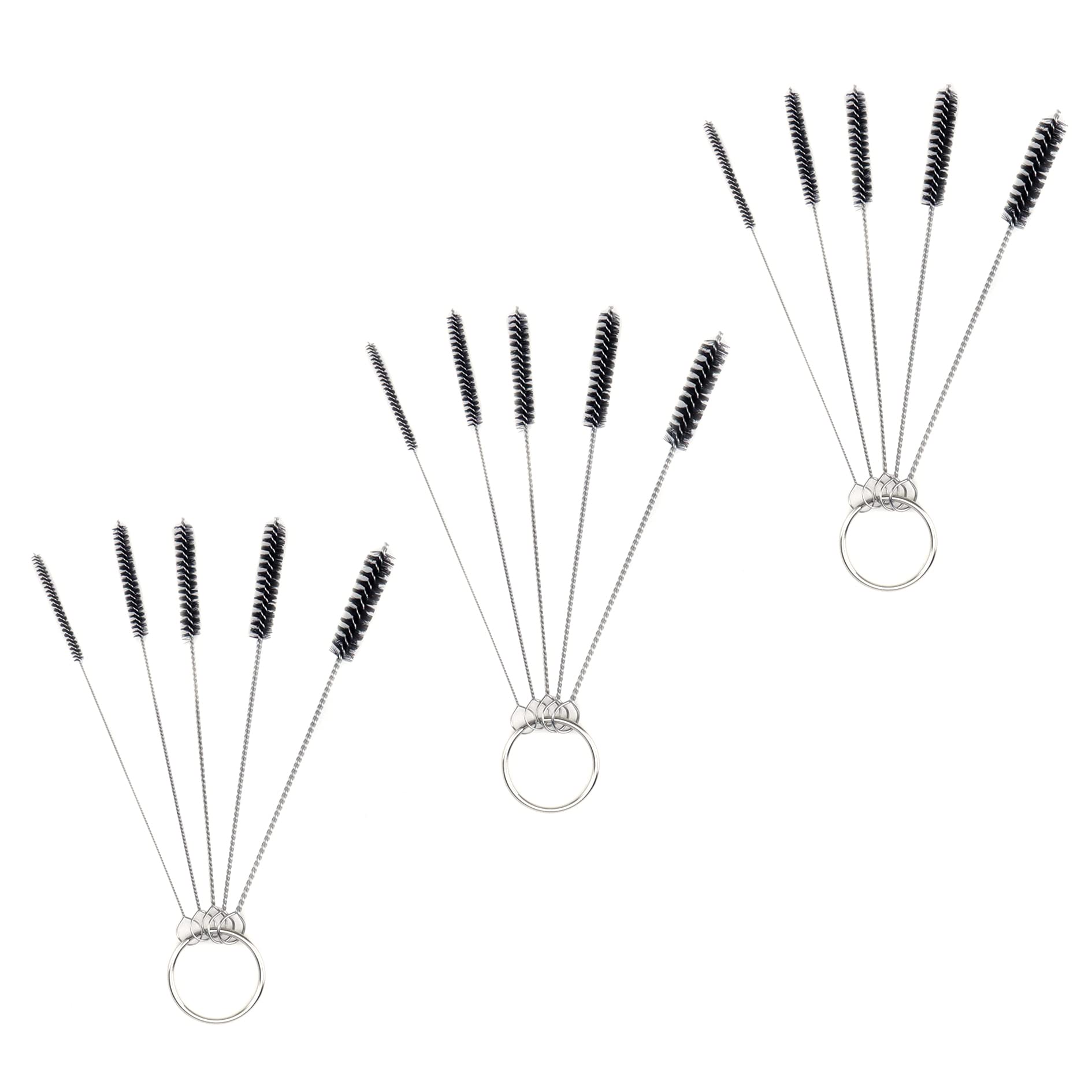 **Antrader 15-Piece 4-Inch Nylon Tube Brush Set - Straw & Carburetor Cleaner Kit, Small Wire Brushes for Cleaning Pipes, Straws, Carburetors & Small Parts - Durable Black Cleaning Tools for Home, Auto & DIY Projects**