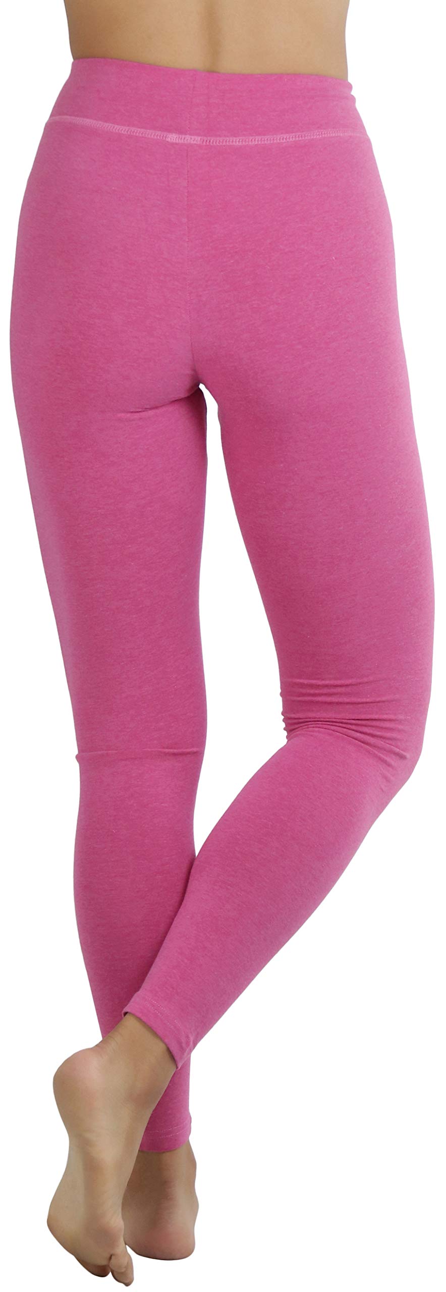 ToBeInStyle Women's Medium Weight Cotton-Spandex Leggings - Breathable & Stretchy Yoga Pants for Workout, Running & Lounge Wear
