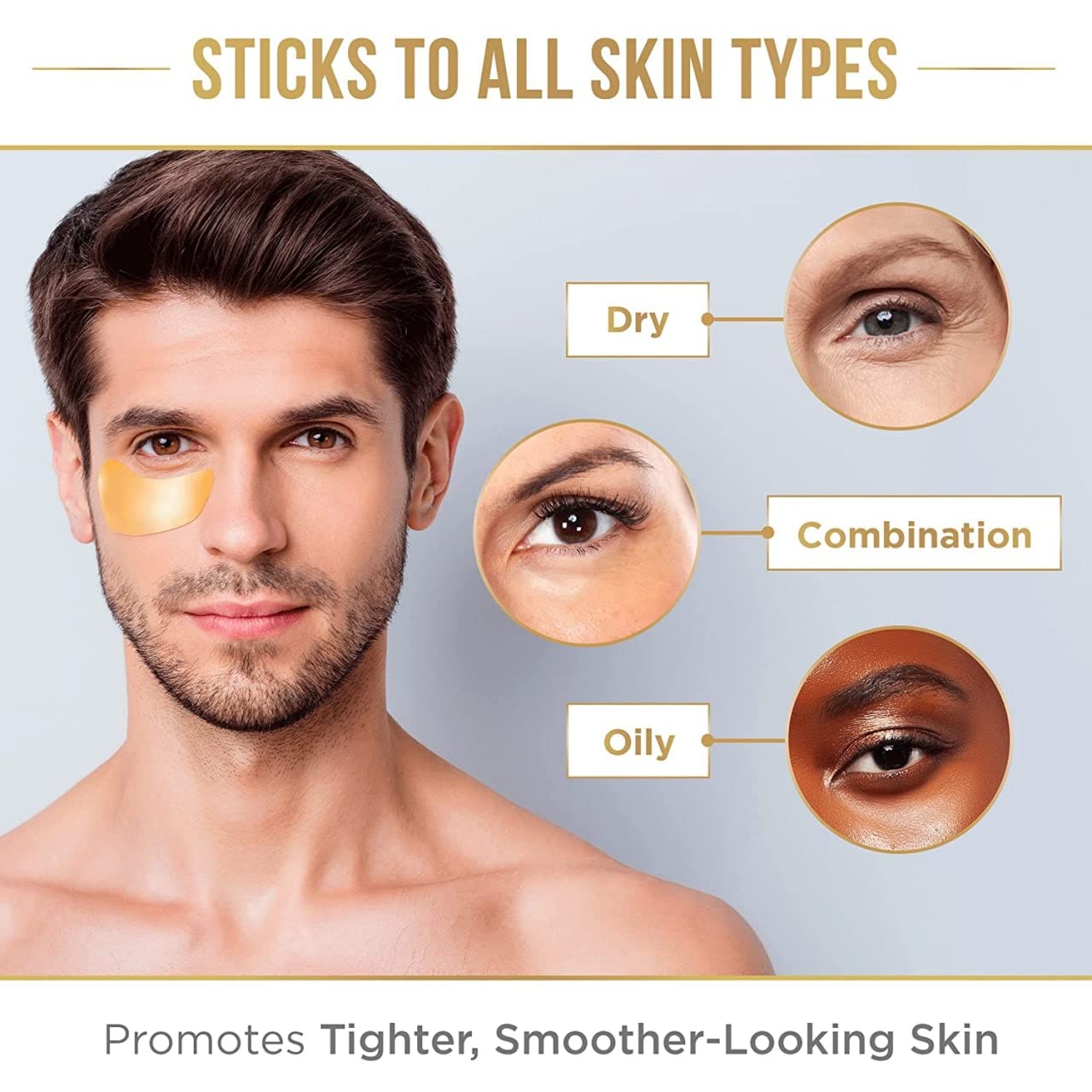 ShopiBuy Gold Under Eye Patches with Amino Acid & Collagen - 5 Pairs Dark Circle & Puffiness Treatment for Face Care | Beauty & Personal Care | Perfect for Night Routine, Travel & Spa Days