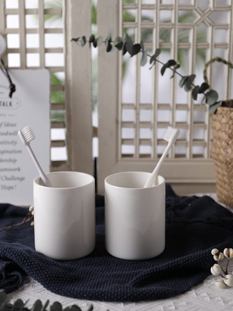 Elegant White Porcelain Utensils Holder & Cutlery Caddy - Silverware Organizer for Kitchen, Party Tableware, Cabinet Storage | Perfect for Dining, Entertaining & Home Decor
