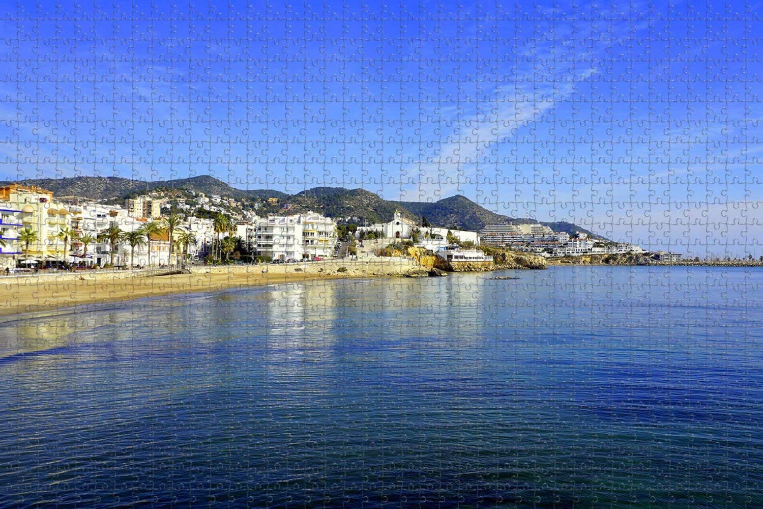 1000-Piece Spain Sitges Church Jigsaw Puzzle for Adults | Travel Souvenir & Home Decor | Perfect for Relaxation, Stress Relief & Family Game Night