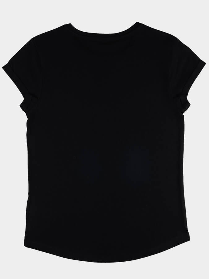 Organic Cotton Rolled Sleeve T-Shirt for Women - Comfortable Yoga Studio Top | Perfect for Yoga, Pilates & Casual Wear