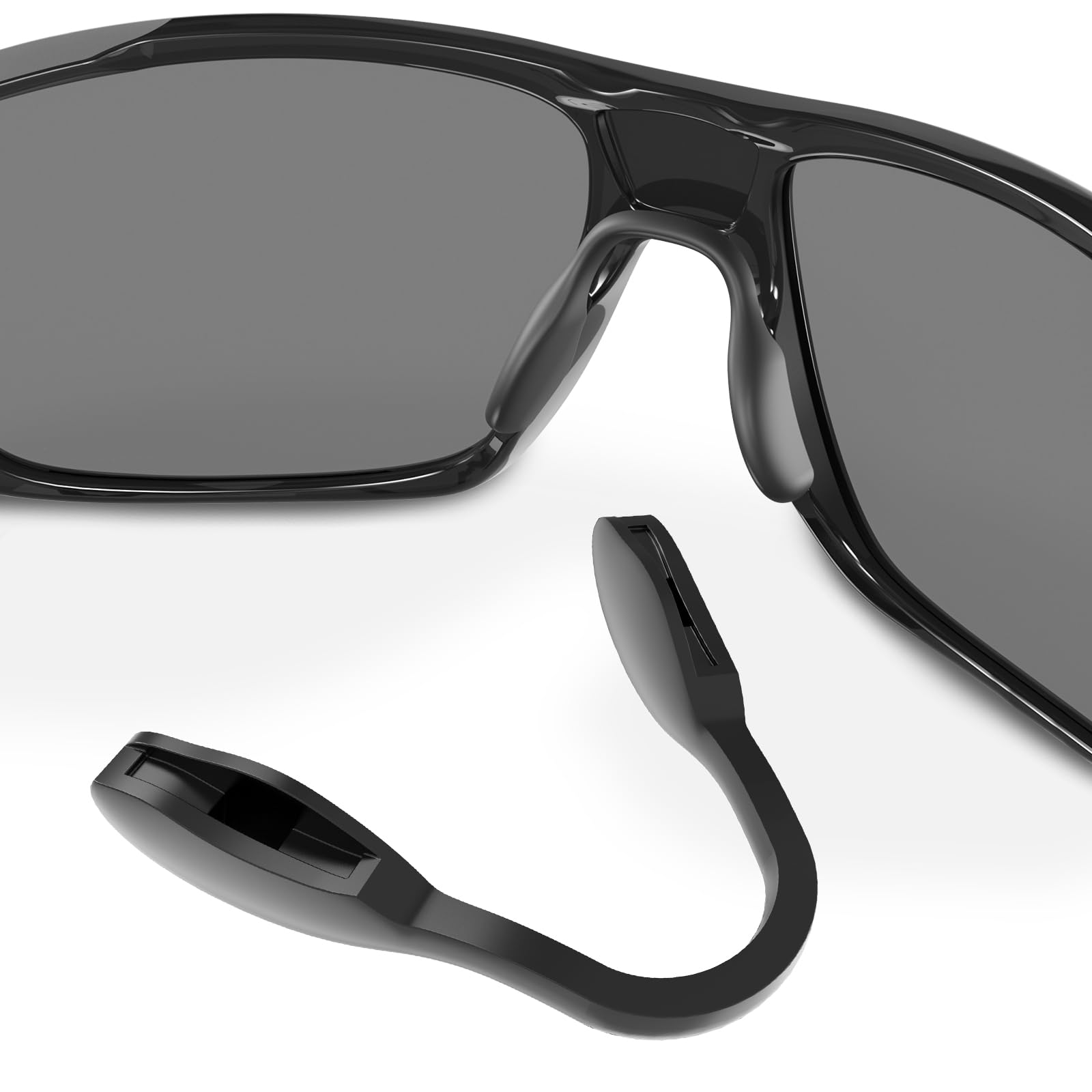 Oakley Replacement Nose Pads - Silicone Nose Piece for Split Shot OO9416, Split Time OO4129, Targetline OO9397, Crossrange Patch R XL OO9361, OO9360, OO9359 Sunglasses - 1 Pair Black Regular Fit - Comfort Upgrade for Sports & Outdoor Activities