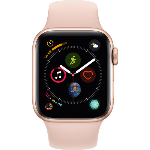 Apple Watch Series 4 (4th Gen) 40mm Gold Aluminum Case with Pink Sand Sport Band - 3E061LL/A - Perfect for Fitness Tracking, Notifications & Everyday Wear
