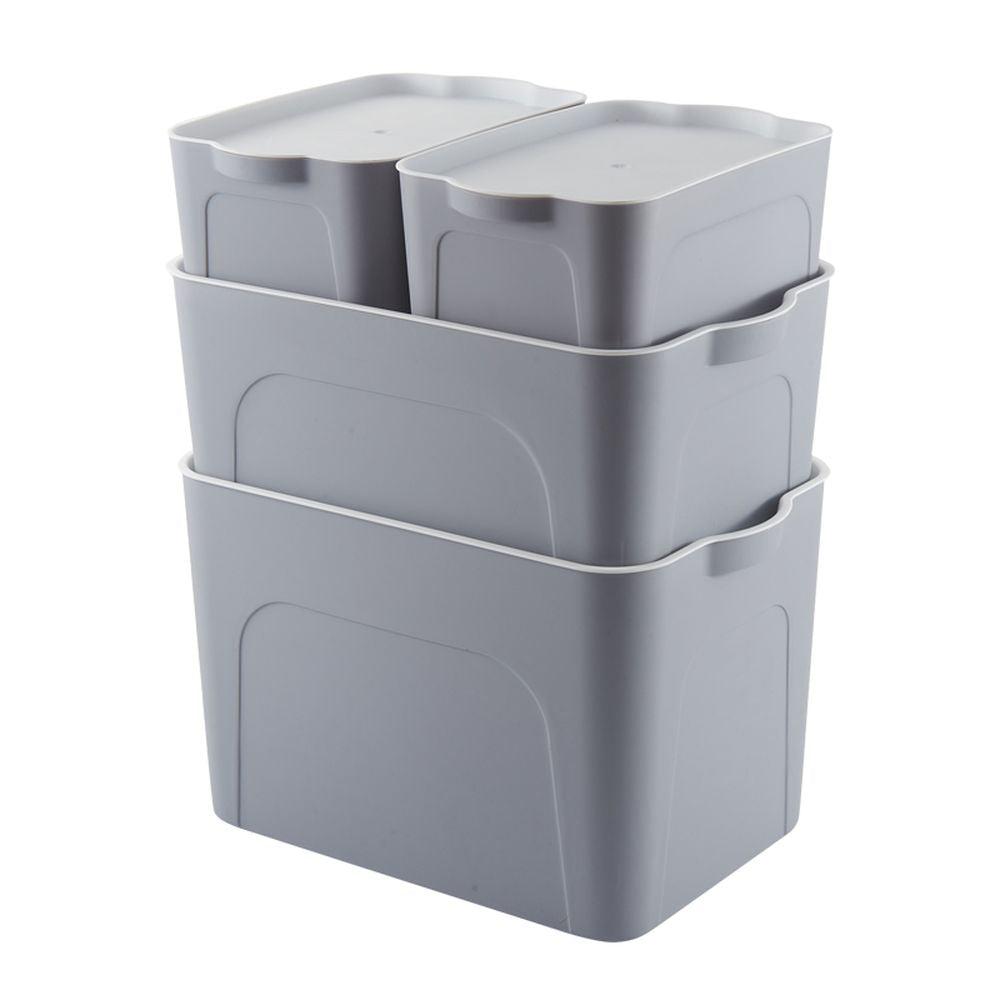 25L Nesting Storage Box - Stackable Organizer for Home, Office & Travel - Durable Plastic Bins for Closet, Kitchen, Bathroom & Kids Toys Storage - Space Saving Design - Soko Store