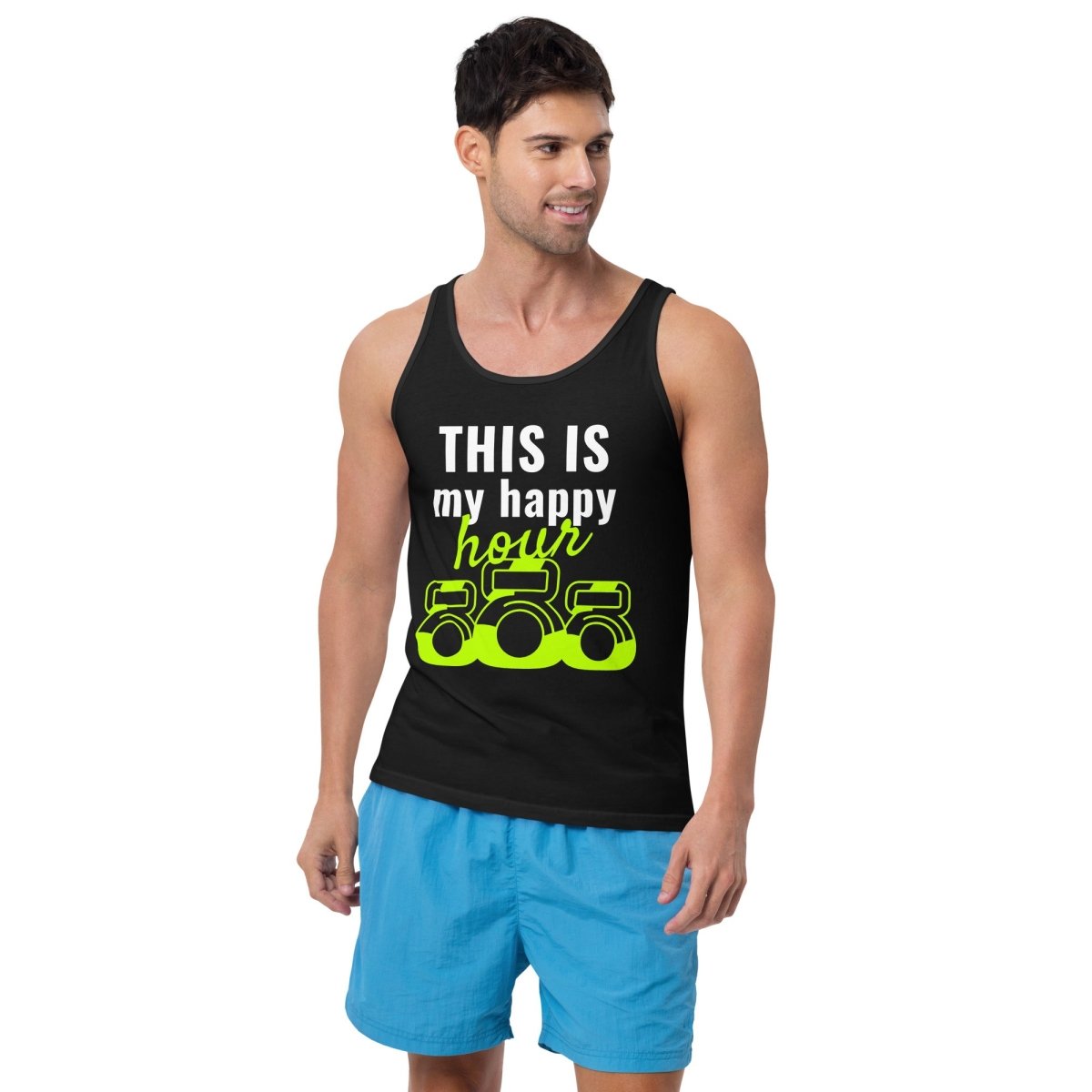 This Is My Happy Hour Men's Tank Top - Comfortable Sleeveless Shirt for Gym, Workout & Summer Casual Wear