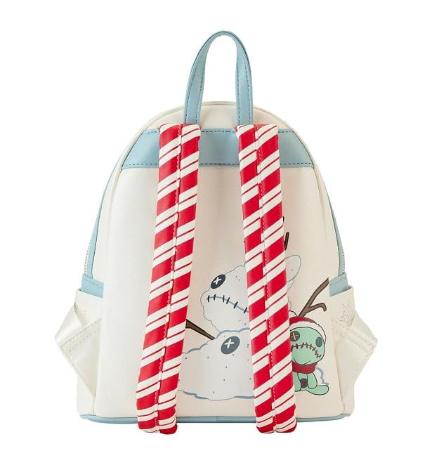 Loungefly Disney Stitch Snow Angel Mini Backpack - Cute Cosplay Accessory for Disney Fans | Perfect for Theme Parks, Conventions & Everyday Use