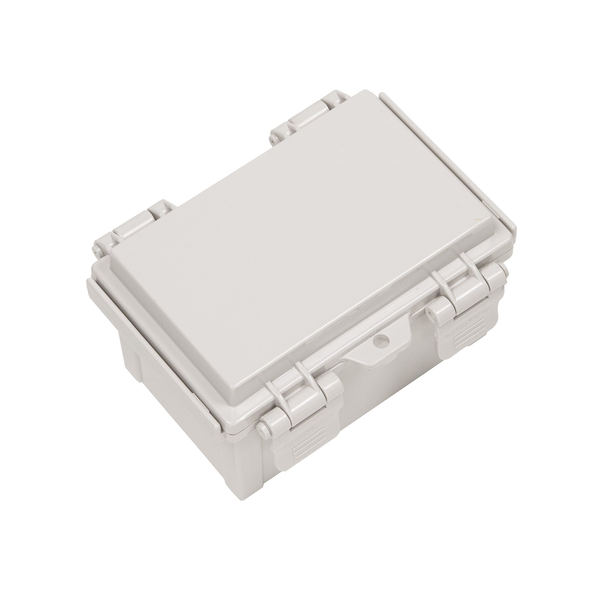 Boxco Q Series 3.94 x 5.91 x 3.54 Inches (100 x 150 x 90mm) Waterproof Plastic Enclosure - IP67 & IK08 Rated ABS Grey Hinge Type with Plate - Ideal for Outdoor Electronics, Industrial Equipment & DIY Projects