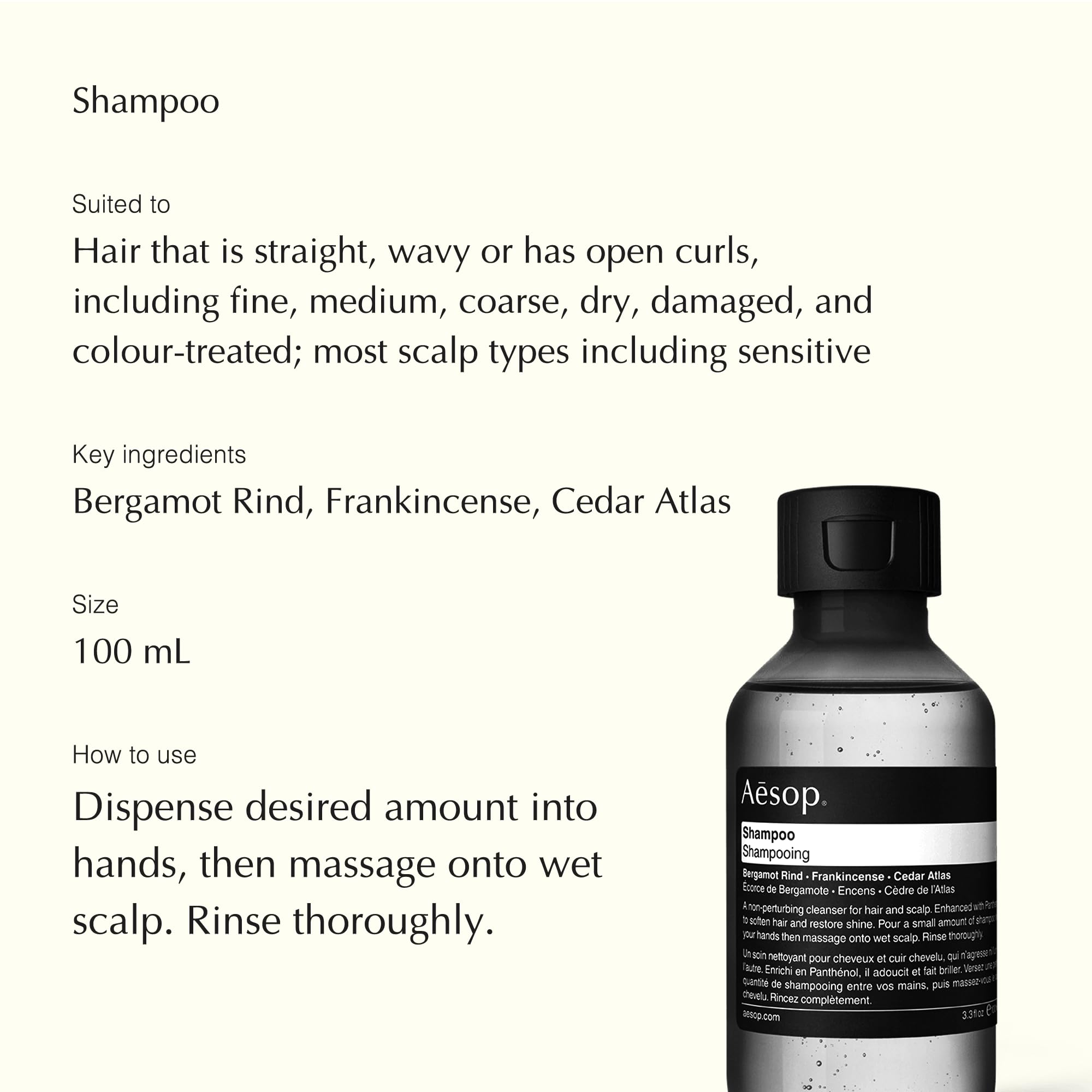 Aesop Travel Essential Kit - Shampoo (3.3 Oz), Conditioner (3.3 Oz), Resurrection Hand Balm (2.5 Oz) & Deodorant Roll-on (1.7 Oz) | Paraben-Free, Cruelty-Free, Vegan Skincare Set | Perfect for Travel, Gym & On-The-Go Self Care