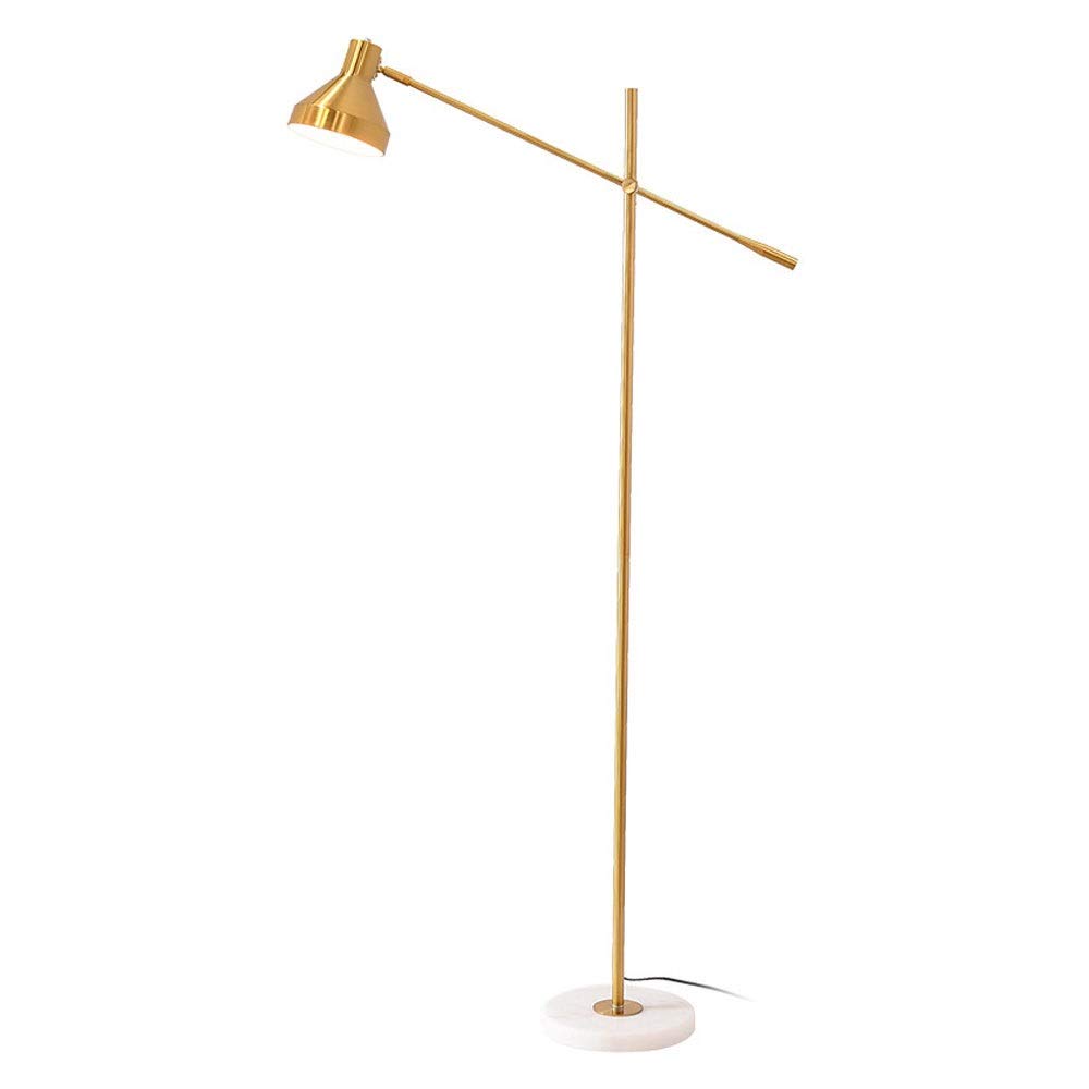 Modern Golden LED Floor Lamp - Adjustable Brightness for Living Room, Bedroom & Study | Energy-Efficient AA+ Lighting | Perfect for Reading, Relaxing & Ambiance