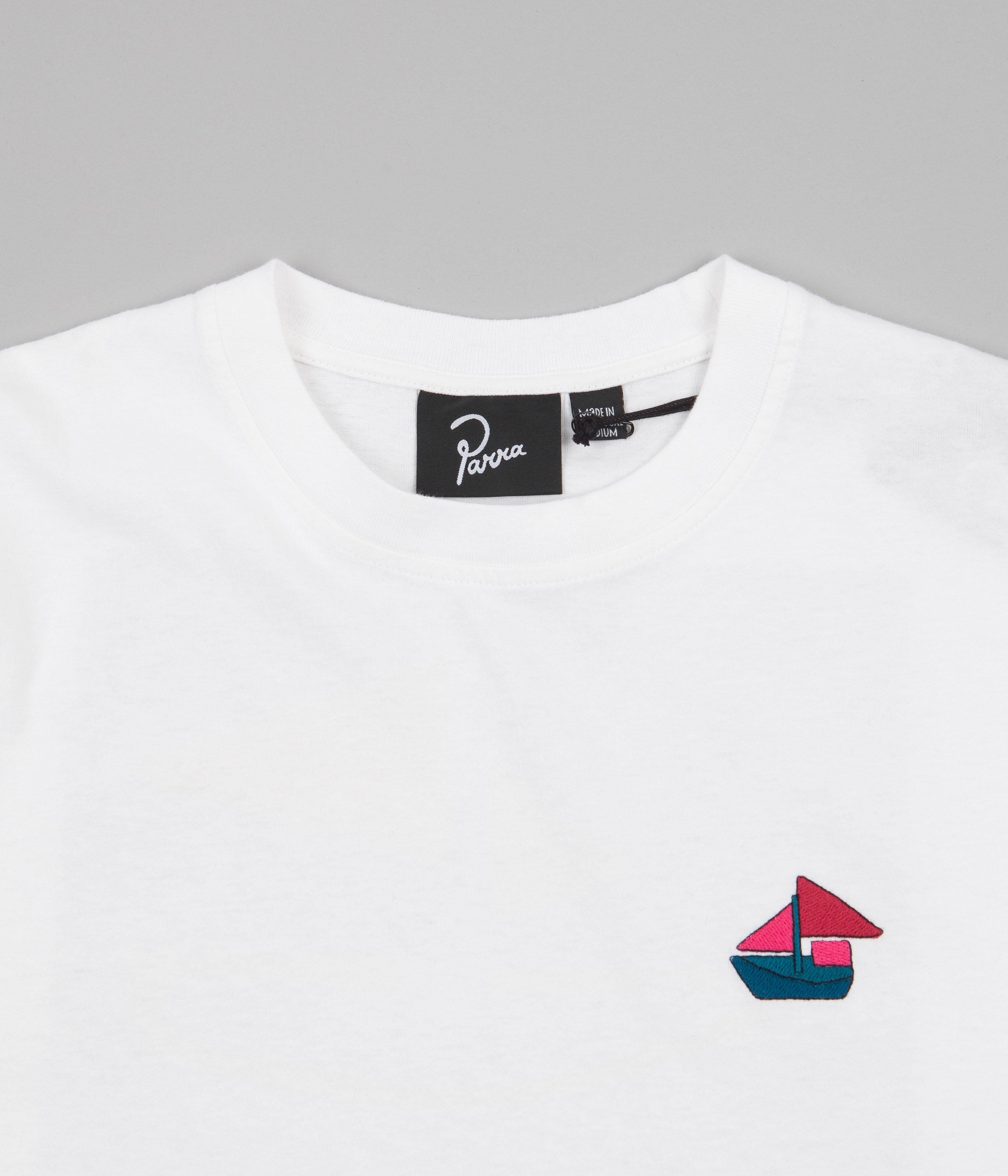 Parra Paper Boat House Graphic T-Shirt - White | Casual Streetwear Tee for Men & Women | Perfect for Everyday Wear, Outings & Gifts