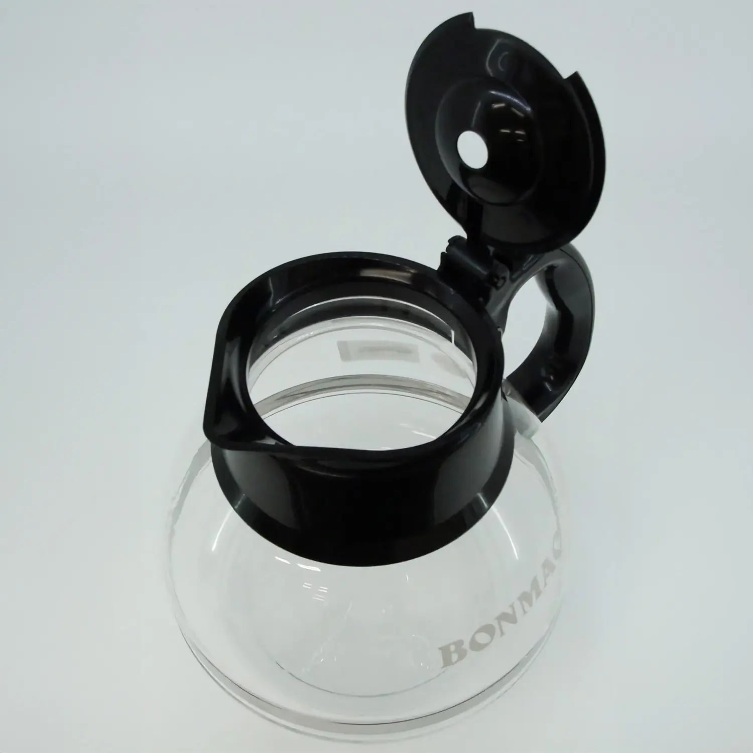 Bonmac Heat Resistant Glass Coffee Server with Black Spout - Perfect for Pour Over Coffee, French Press, and Hot Beverage Serving at Home or Cafe