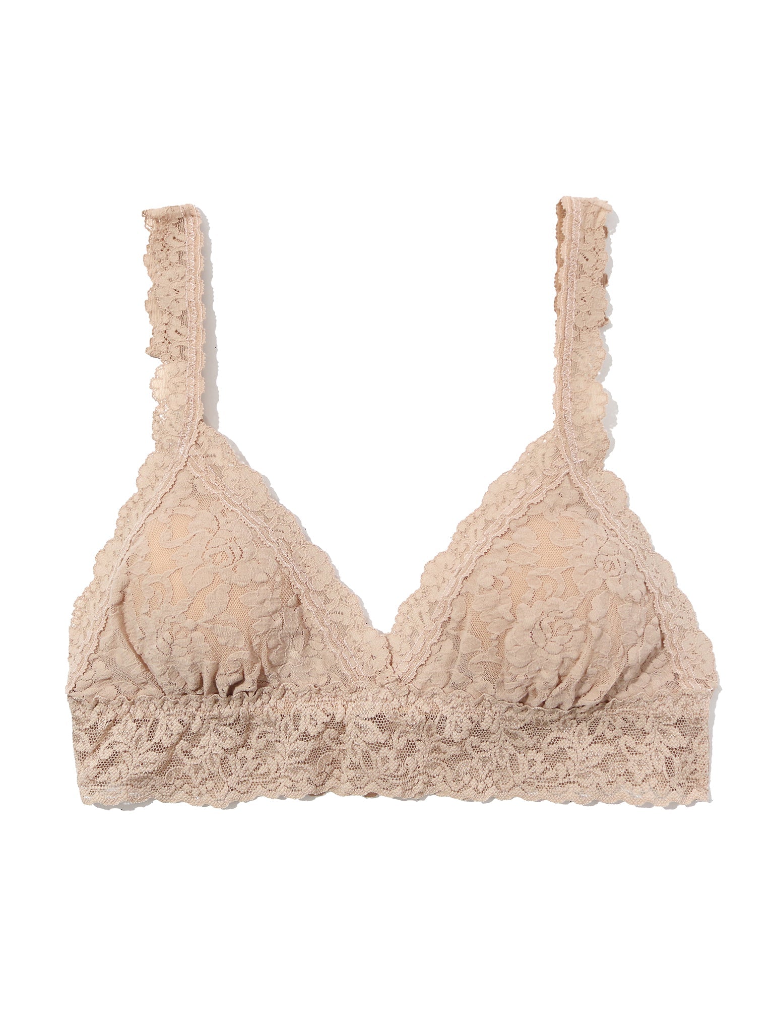 Signature Lace Crossover Bralette - Comfortable Wireless Bra for Women, Seamless Underwear for Everyday Wear, Perfect Under T-Shirts & Dresses | Yoga, Lounge, Sleep, Layering