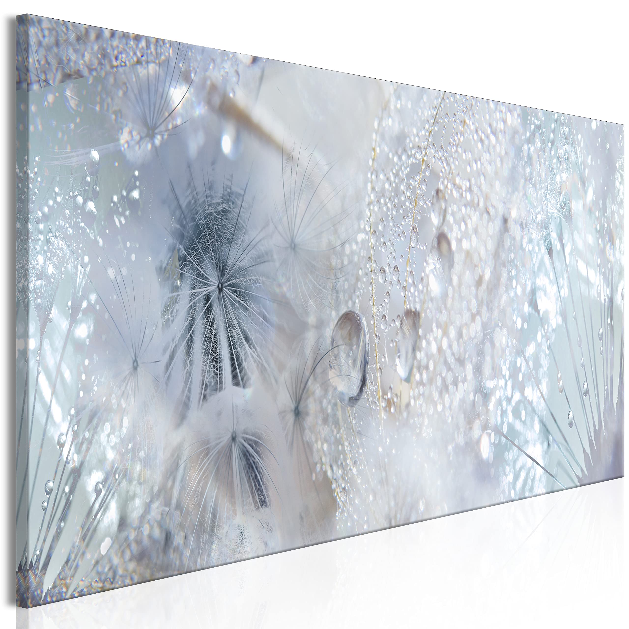Artgeist Acoustic Canvas Wall Art Print - 53x18 Inch Soundproof Dandelion Painting with Acoustic Foam for Home & Office Decor | Vintage Nature Flower Artwork for Living Room, Bedroom & Studio Soundproofing | b-C-10108-b-a