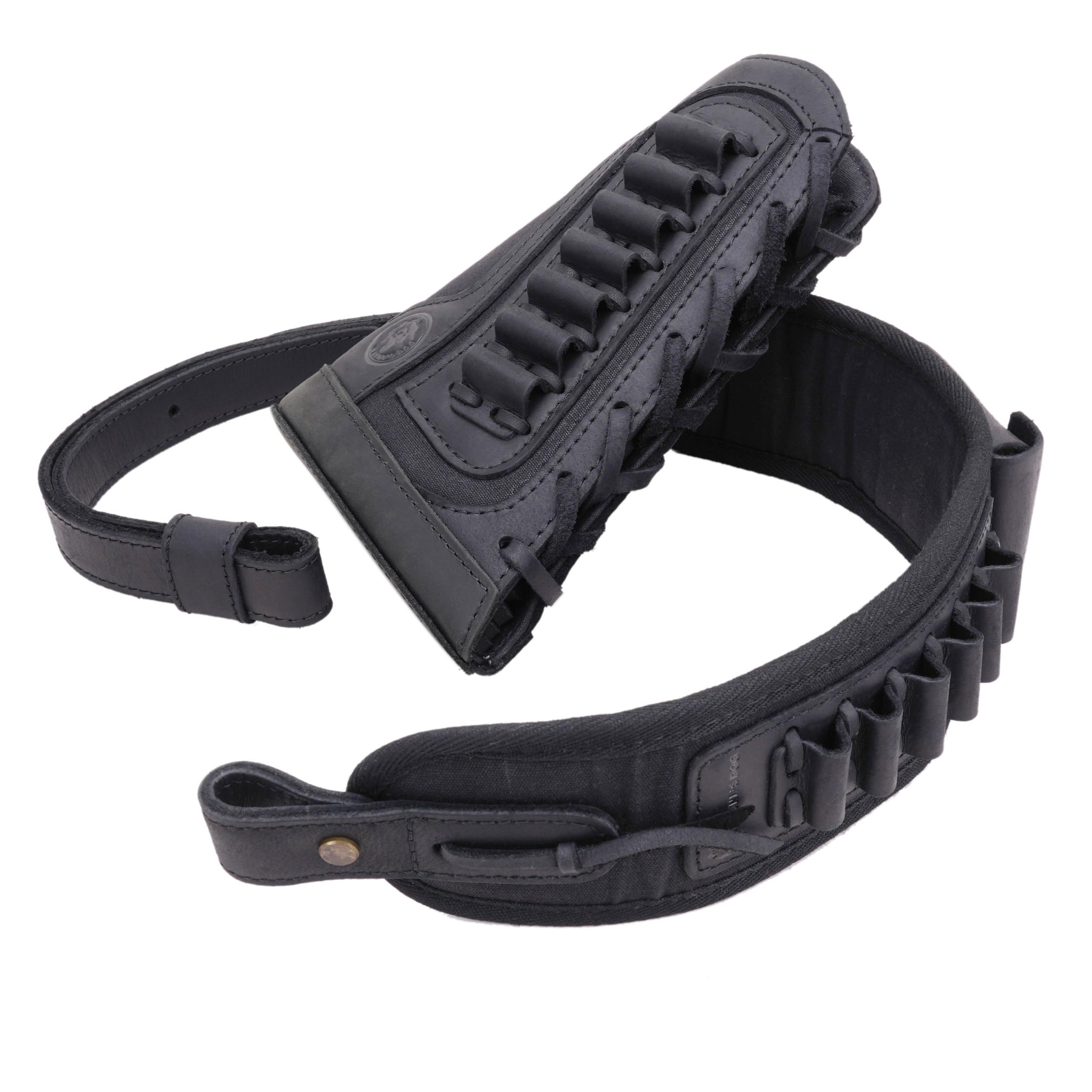 Tactical Gun Buttstock Cheek Rest Pad with Shell Holder & Sling - Compatible with .308, 30-06, .44MAG - Enhanced Shooting Comfort & Ammo Access for Hunting, Range Practice & Outdoor Adventures