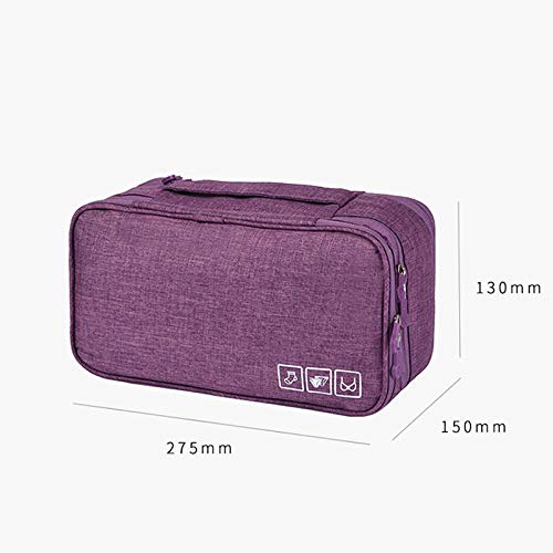Arinda Waterproof Multi-Functional Storage Bag - Travel Underwear Organizer & Bra Storage Pouch for Closet, Gym, Camping & Vacation Packing