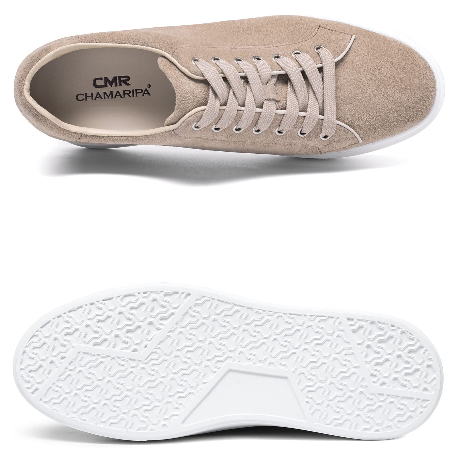 CHAMARIPA Men's Elevator Shoes - Invisible Height Increasing Sneakers with Hidden Heel for Comfort & Style | Perfect for Work, Dating & Formal Occasions