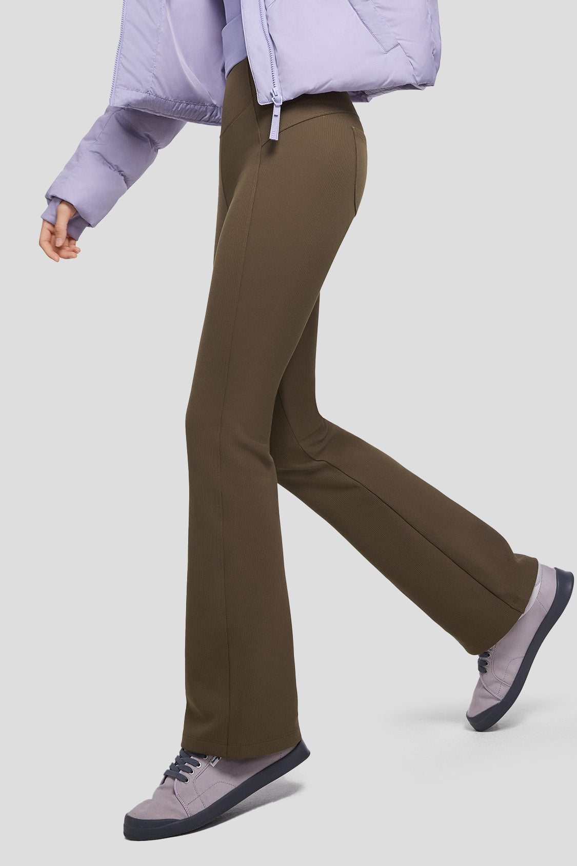 ThermaFlex Women's High Stretch Thermal Flare Pants - Warm Winter Leggings for Yoga, Running & Outdoor Activities