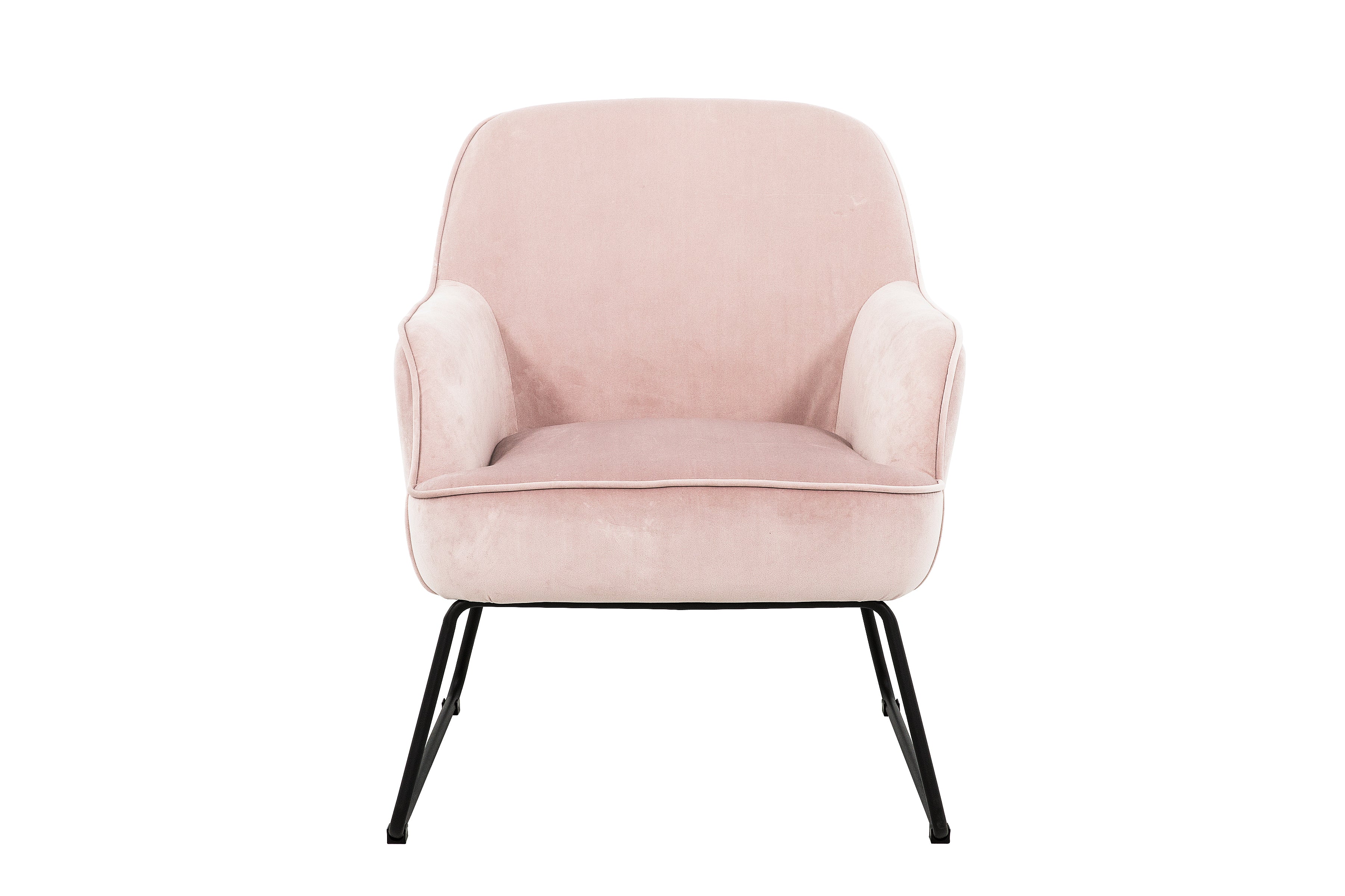 Alea Accent Chair - Modern Rose Pink Upholstered Lounge Chair for Living Room, Bedroom & Office - Comfortable Reading Chair with Sturdy Wooden Legs