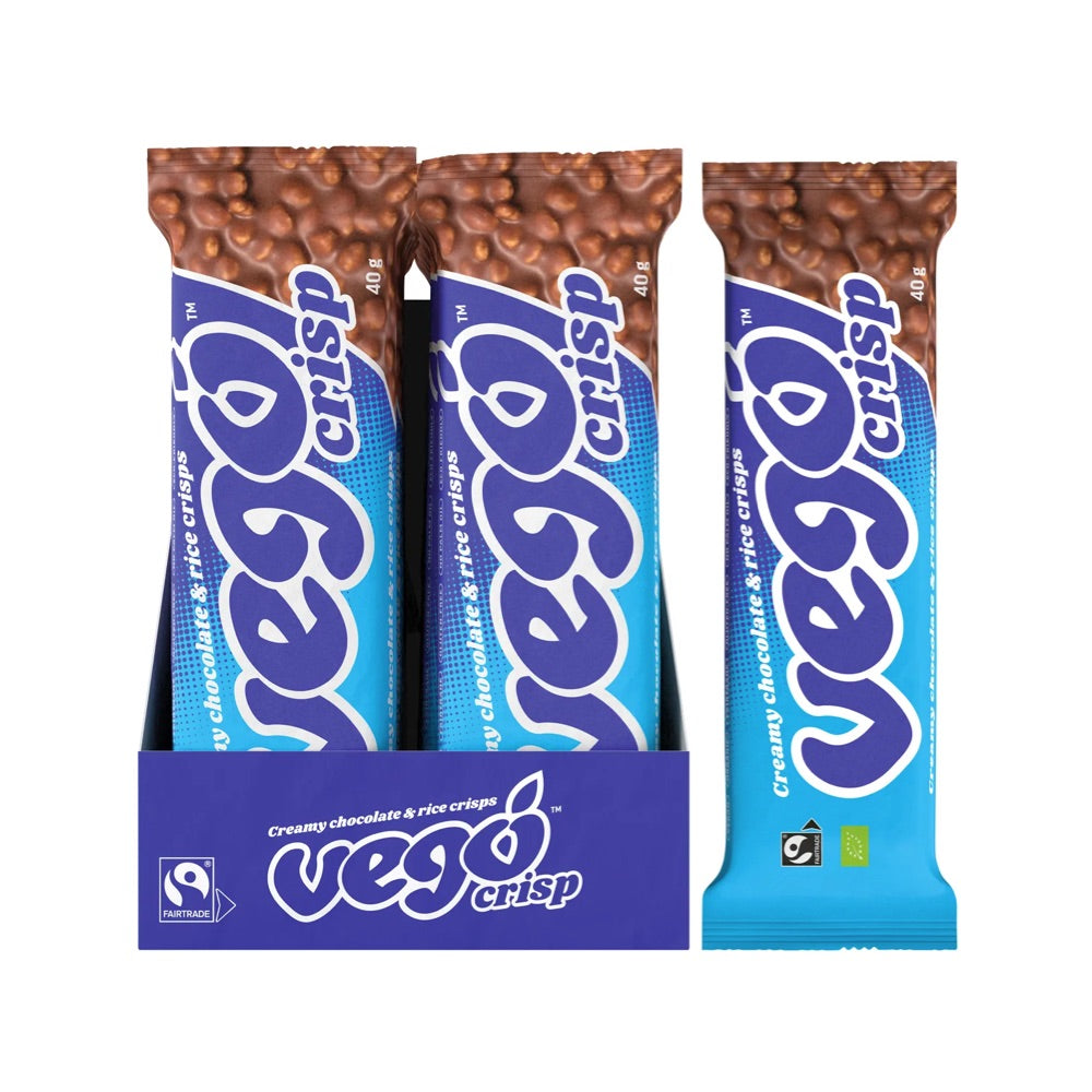 Premium Crispy Chocolate Bar with Creamy Chocolate & Rice Crisps - 20 Pack (40g Each) - Perfect for Snacking, Gifts & Dessert Toppings
