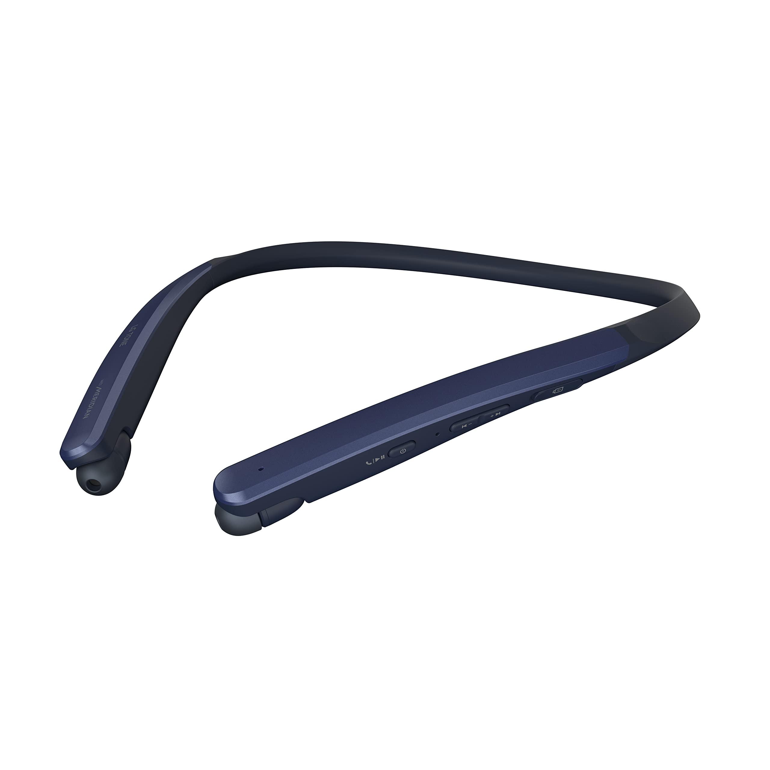 LG Tone Flex HBS-XL7 Wireless Bluetooth Neckband Earbuds with 32-Bit Hi-Fi DAC & Meridian Audio - Google Assistant Compatible - Includes Wall & Car Charger (Navy Blue) - Perfect for Workouts, Commuting & Hands-Free Calls
