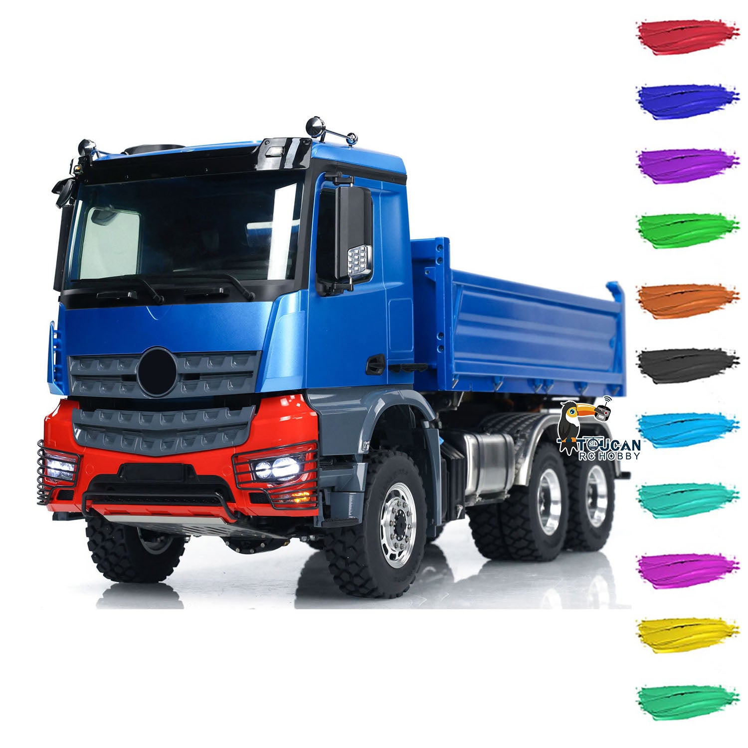 1:14 LESU 6x6 RC Hydraulic Dumper Truck - 3 Axles Remote Control Construction Vehicle with 3-Way Tipper, Realistic Simulation for Hobby Models | Perfect for Construction Site Play, RC Enthusiasts & Collectors