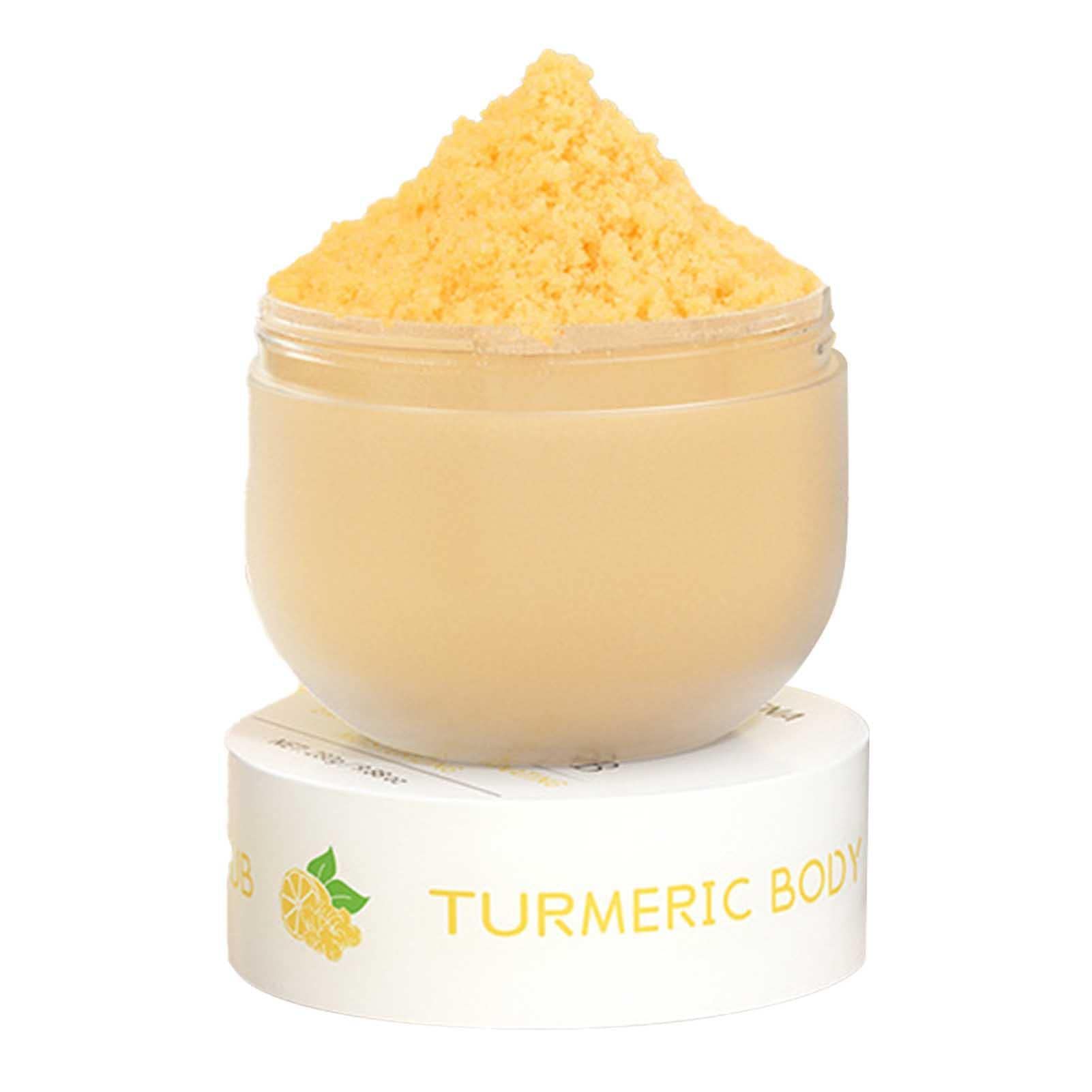 Turmeric Sugar Scrub for Skin Brightening & Hyperpigmentation - 9.8oz Natural Body Exfoliator with Sea Salt - Dark Spot Treatment for Face & Body - Perfect for Spa Day & Post-Sun Care