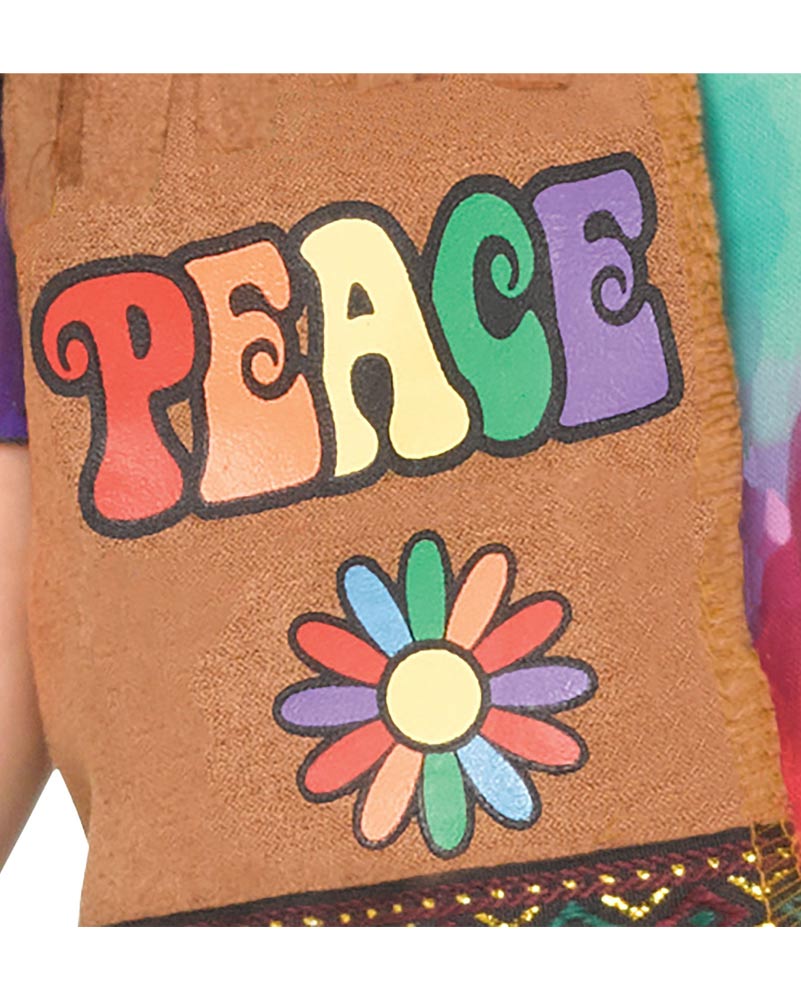 Groovy 60s Baby Girl Toddler Costume - Retro Hippie Outfit for Dress Up, Halloween & Themed Parties