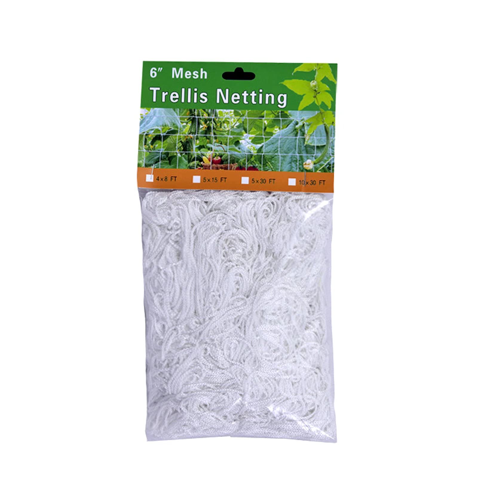 Heavy Duty Polyester Plant Trellis Netting - 5x30ft Square Mesh Support Net for Climbing Plants, Fruits, Vegetables - Durable Garden Trellis for Cucumbers, Tomatoes, Peas - 1 Pack - Perfect for Vertical Gardening & Backyard Farming